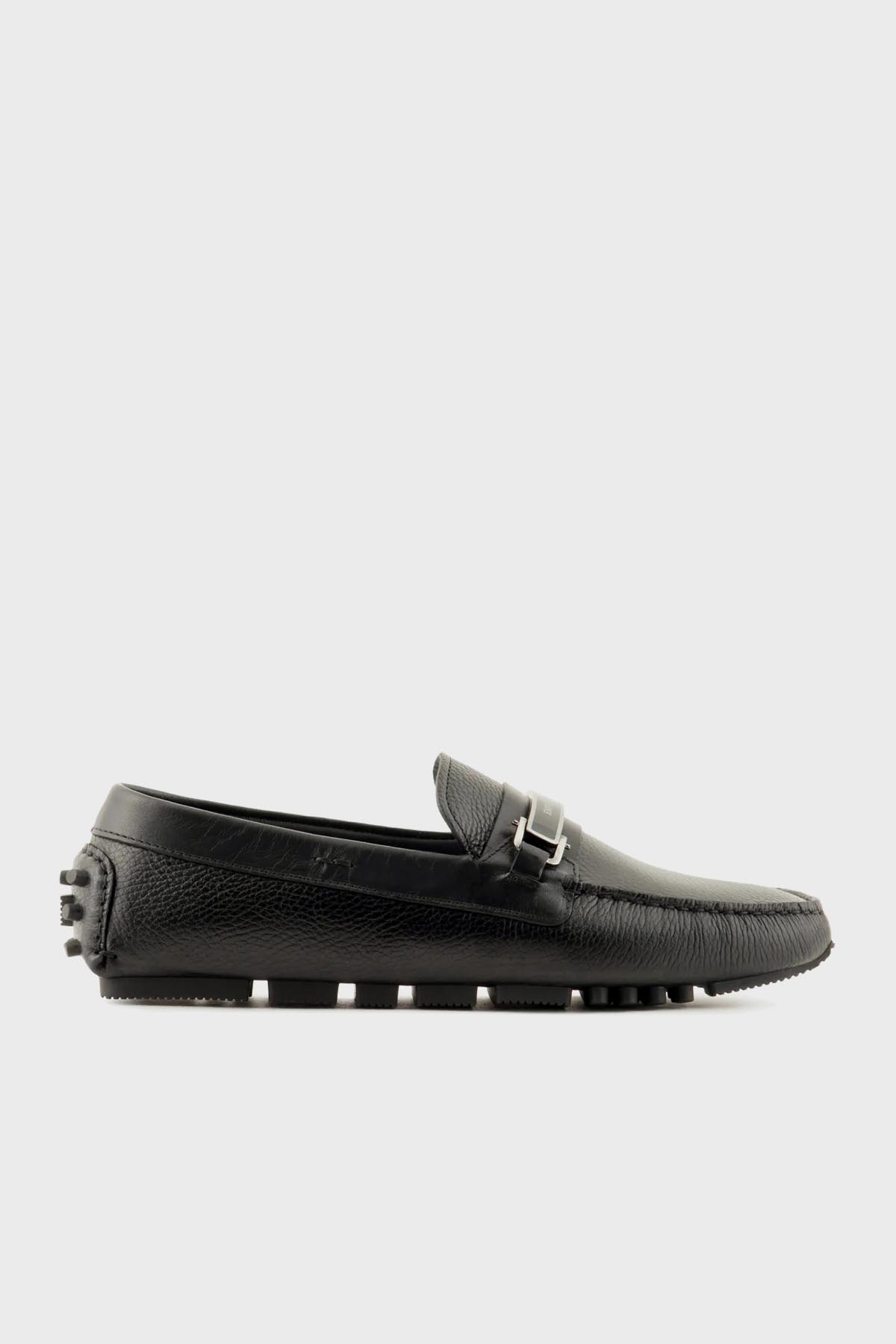Emporio Armani Hakiki Deri Makosen Erkek Ayakkabı X4B151 XN882 K001 SİYAH