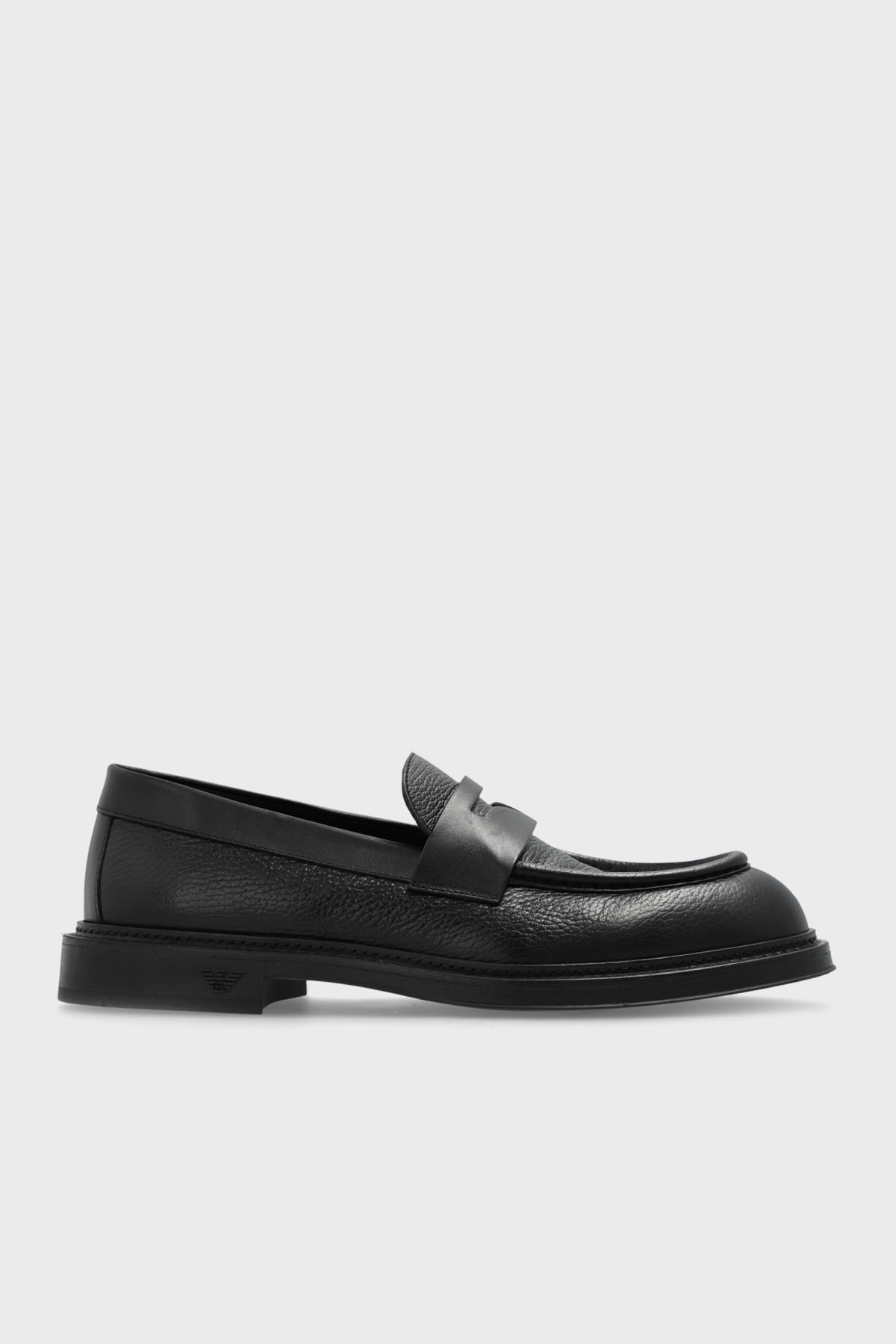 Emporio Armani Hakiki Deri Mokasen Erkek Ayakkabı X4A190 XR207 K001 SİYAH
