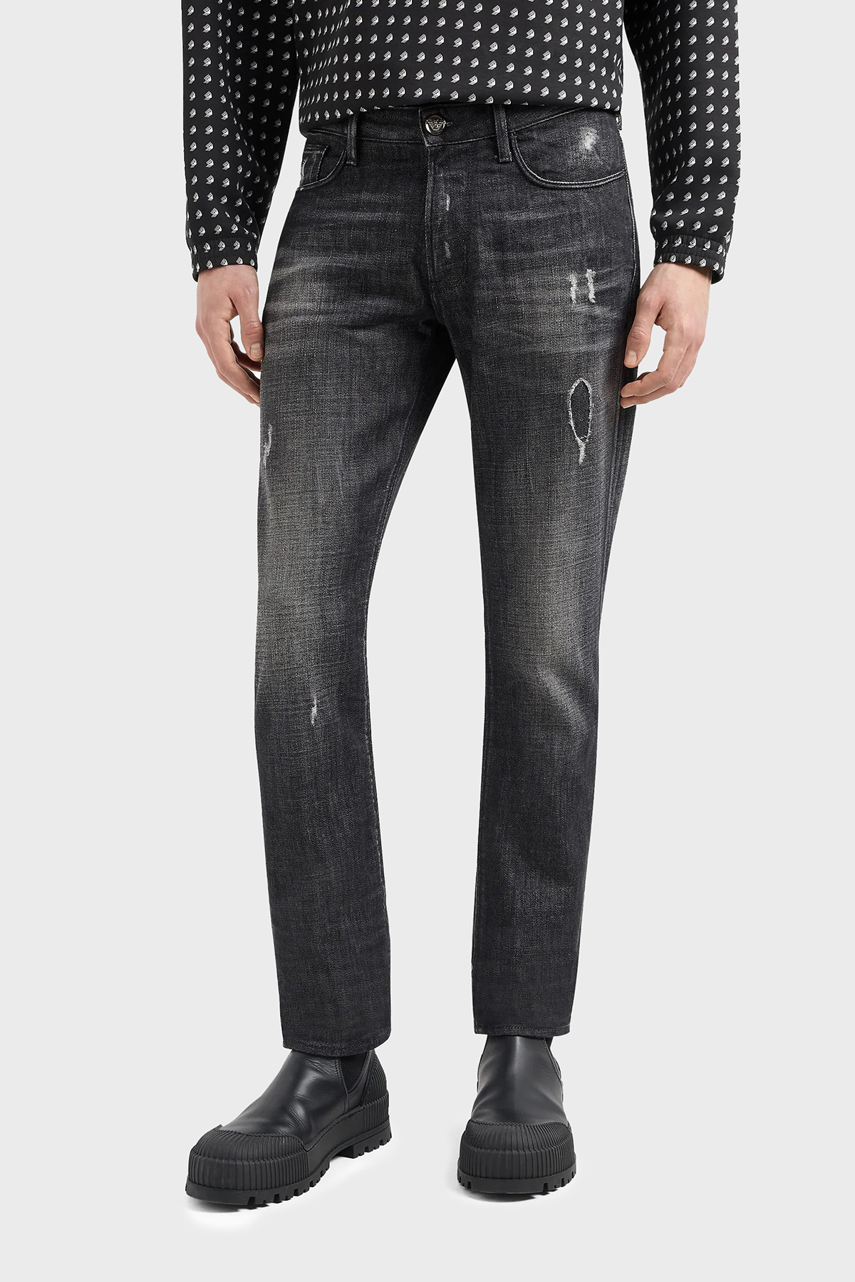 Emporio Armani J06 Düşük Bel Slim Fit Dar Paça Jeans Erkek Kot Pantolon 3D1J06 1D14Z 0006 SİYAH