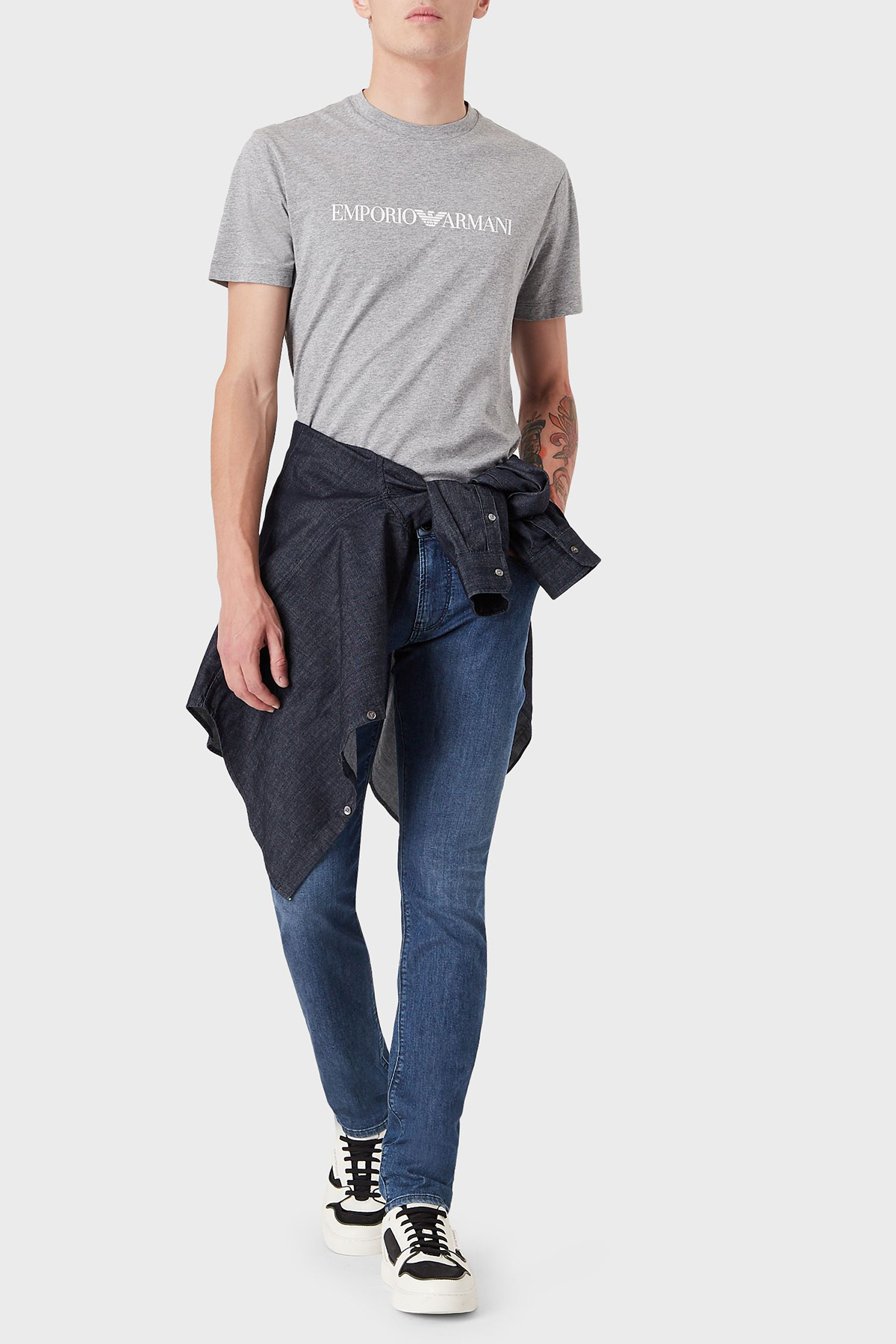 Emporio Armani Slim Fit Cepli Pamuklu J06 Jeans Erkek Kot Pantolon 8N1J06 1D85Z 0942 LACİVERT