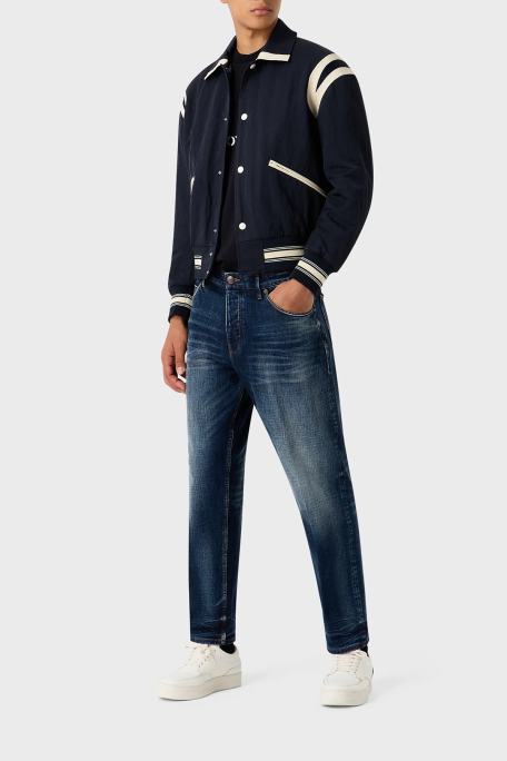 Emporio Armani J69 Streç Pamuklu Düşük Bel Loose Fit Boru Paça