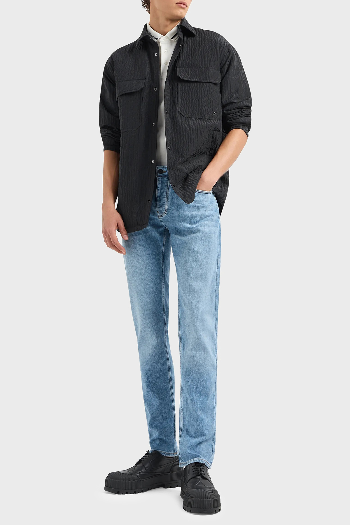 Emporio Armani J75 Slim Fit Düşük Bel Jeans Erkek Kot Pantolon 3D1J75 1D01Z 0943 MAVİ