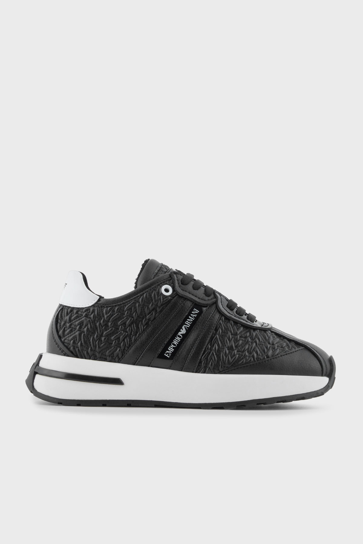 Emporio Armani Kabartma Logolu Sneaker Kadın Ayakkabı EW003060 AF19771 MC234 SİYAH