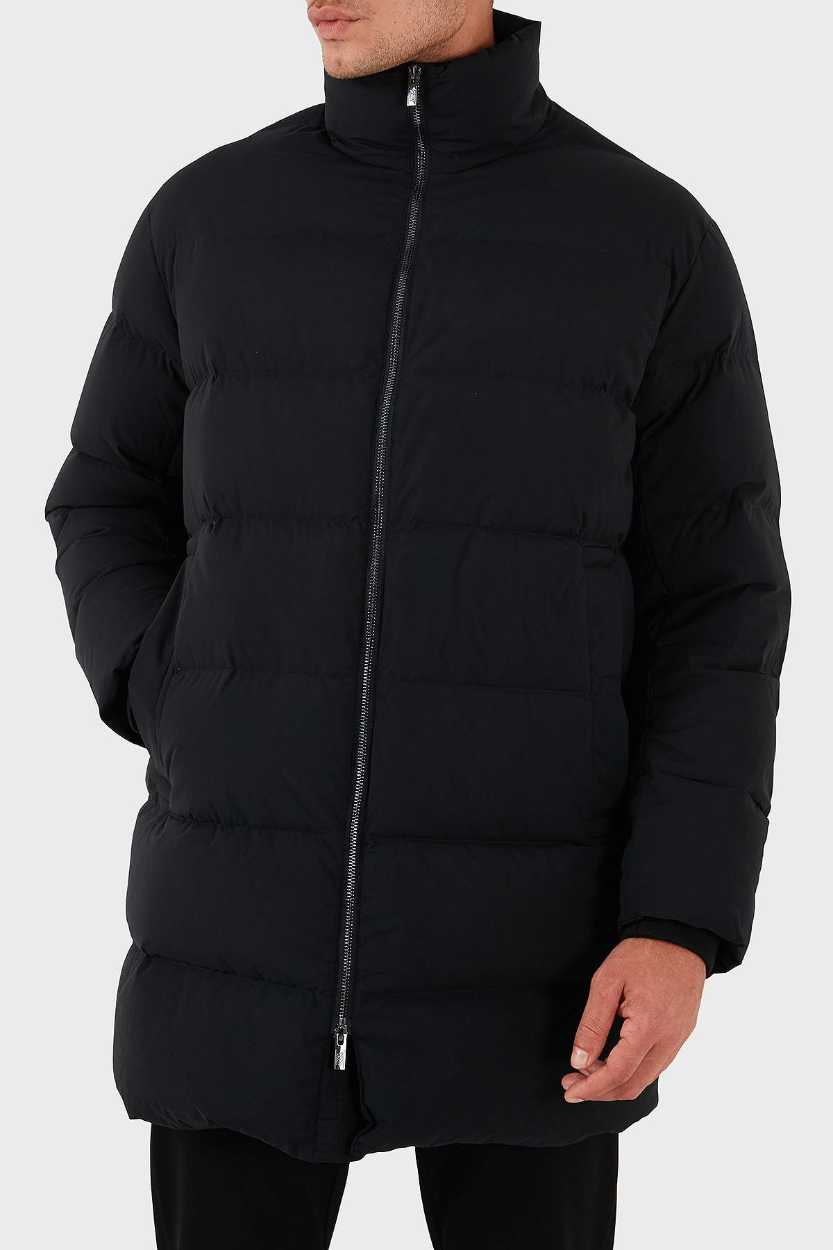 Emporio Armani Kapitoneli Oversize Fit Kuş Tüyü Dolgulu Dik Yaka Şişme Erkek Mont 8N1LA5 1NLRZ 0999 SİYAH