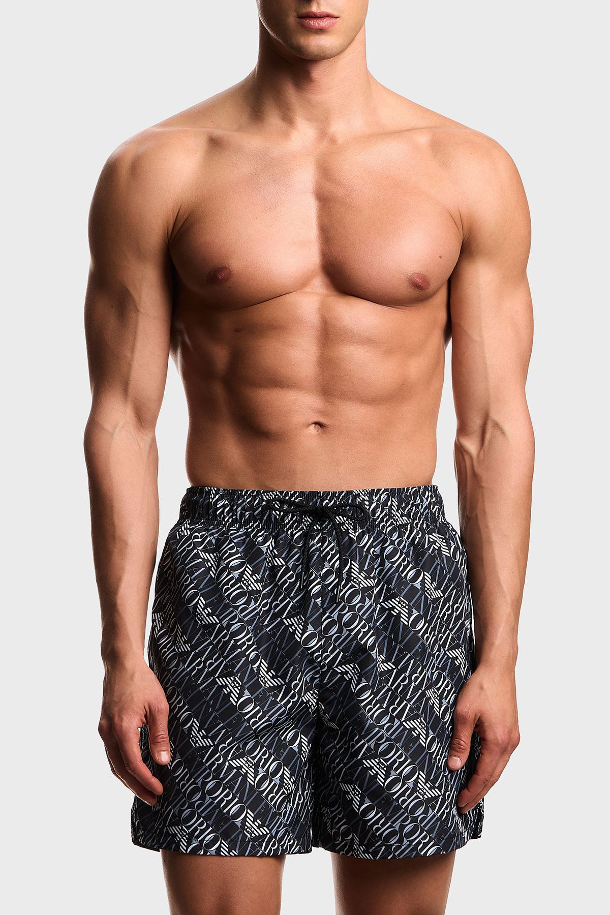 Emporio Armani Logo Baskılı Erkek Mayo Short EM000688 AF20442 FC026 SİYAH