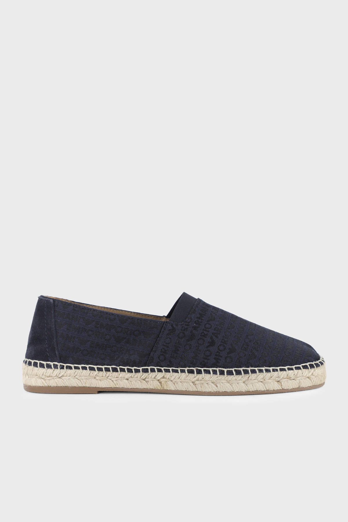 Emporio Armani Logo Baskılı Jakarlı Erkek Espadril EM005853 AF25529 MB418 LACİVERT