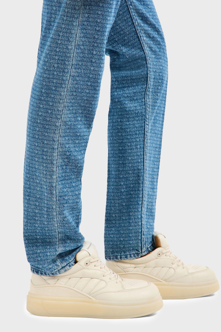 Emporio Armani Logo Baskılı Pamuklu Slim Fit Düşük Bel Normal Paça