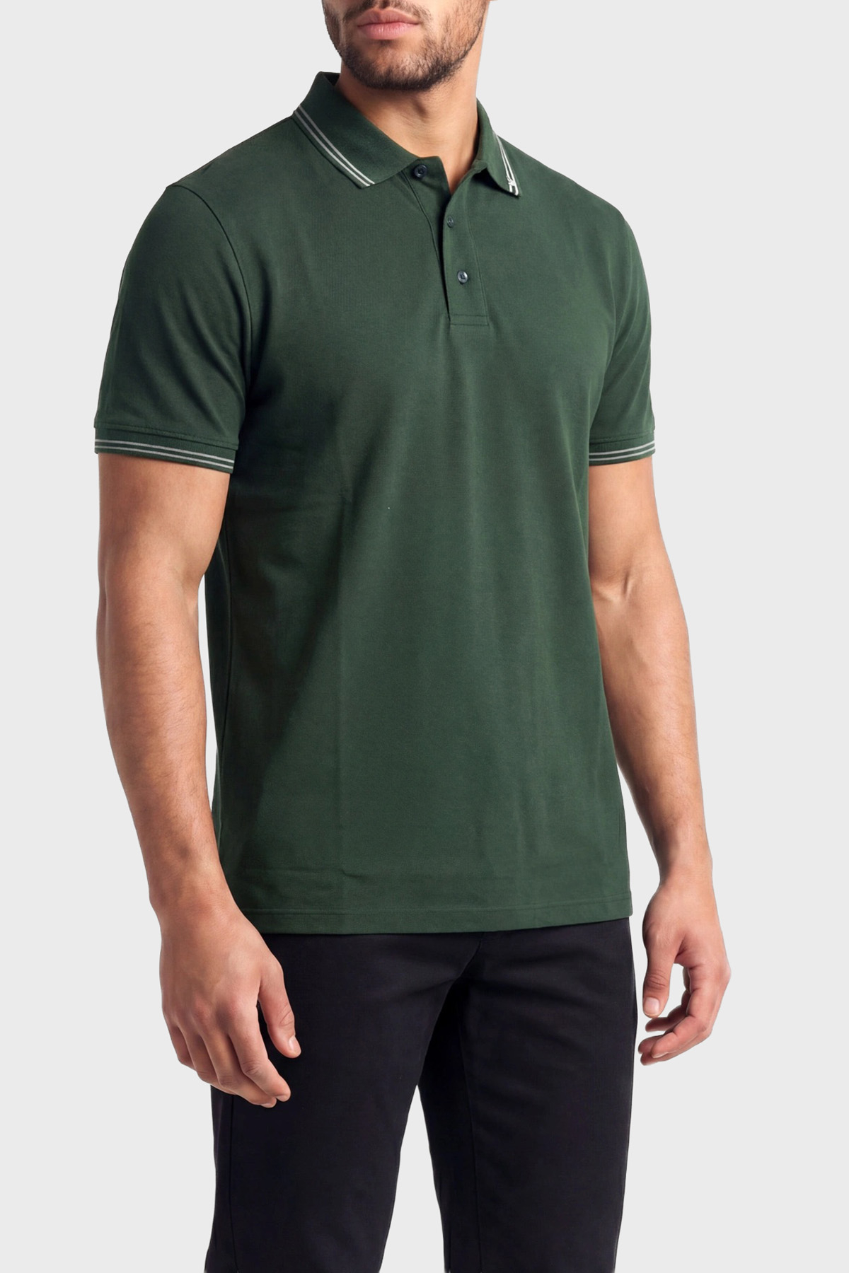 Emporio Armani Logolu % 100 Pamuk Regular Fit Erkek Polo EM005842 AF12955 U7263 HAKİ