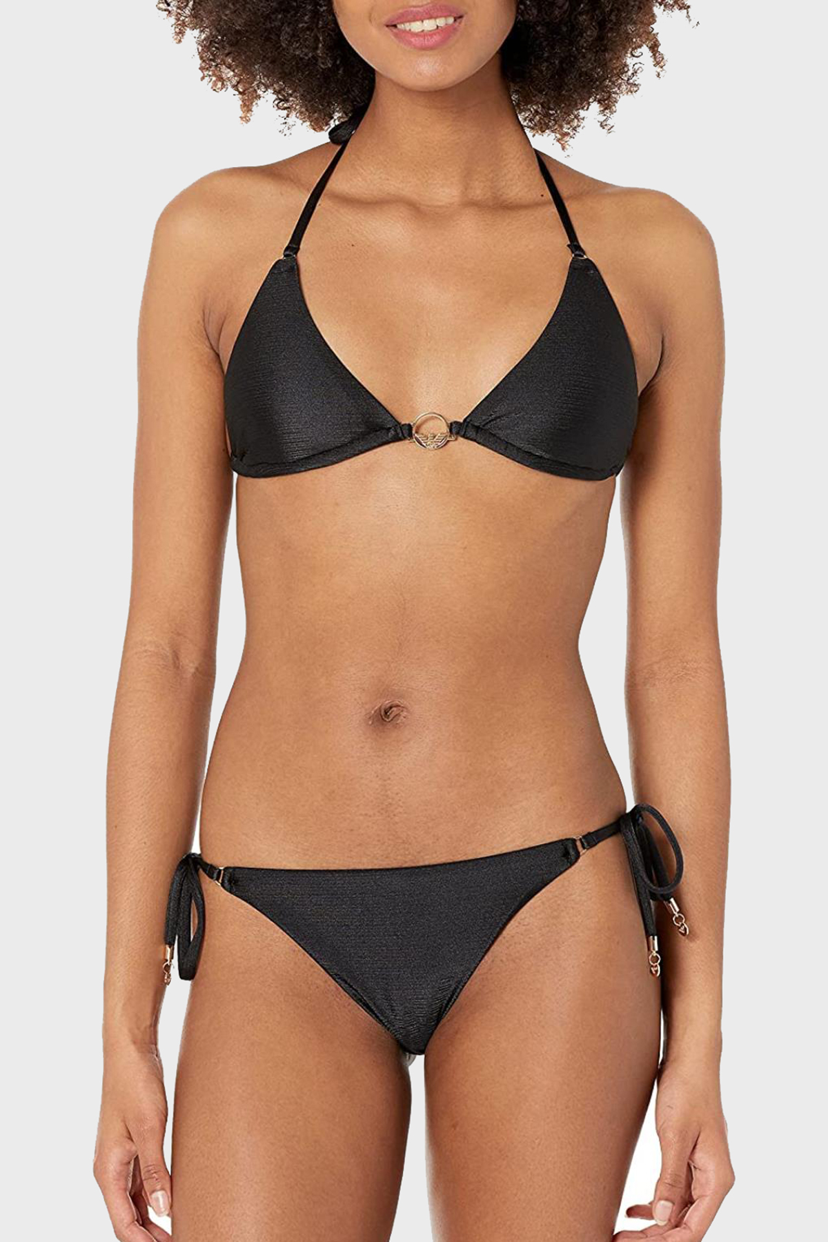 Emporio Armani Logolu 2li Üçgen Kadın Bikini S 262706 2R348 00020 SİYAH