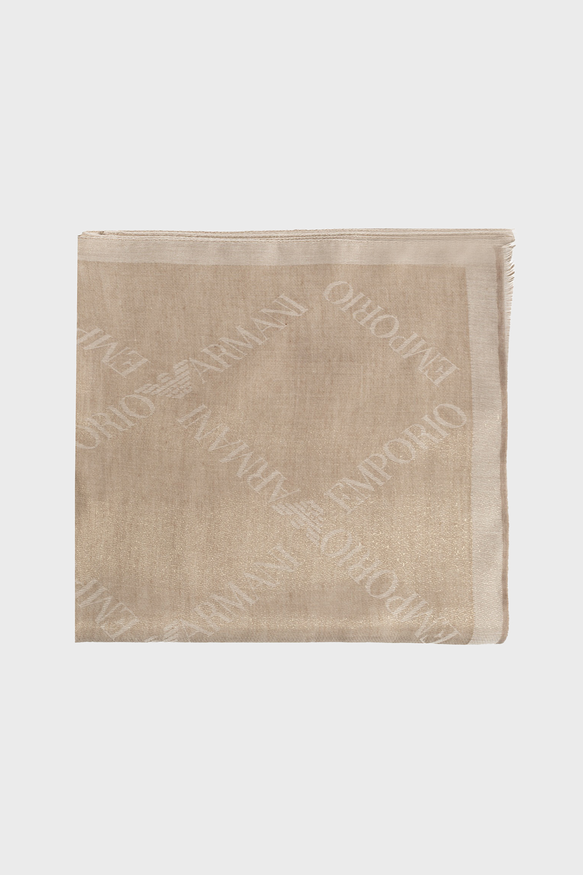 Emporio Armani Logolu 72 x 181 cm Kadın Şal EW004587 AF25423 F1150 VİZON
