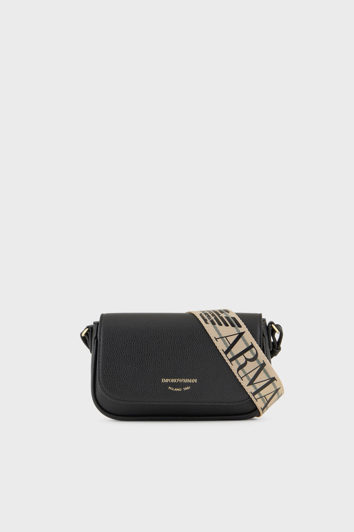 Emporio Armani Logolu Ayarlabilir Askılı Kadın Çanta EW000538 AF12103 MC032 SİYAH-GÜMÜŞ