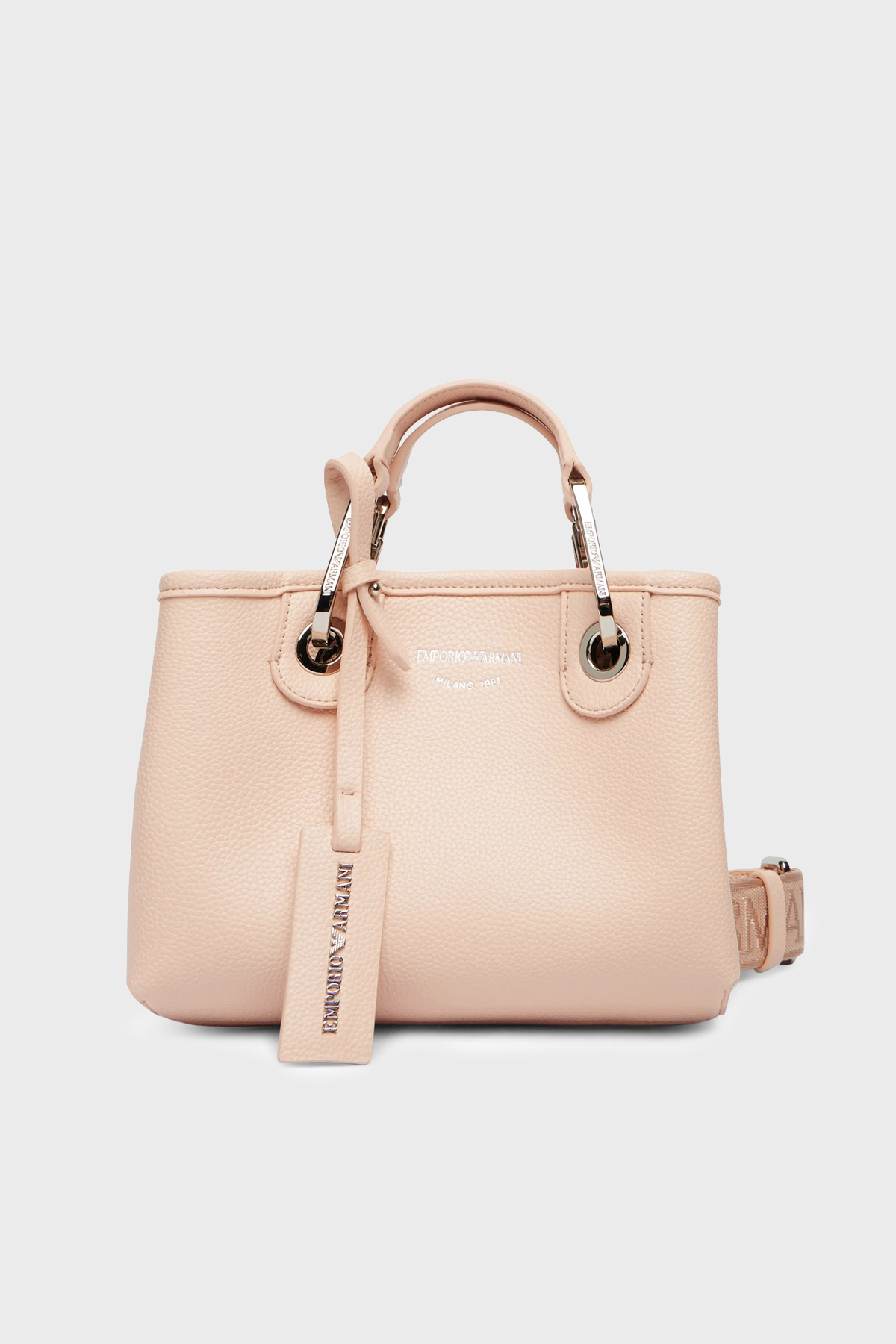 Emporio Armani Logolu Ayarlabilir ve Çıkarılabilir Askılı Kadın Çanta EW000382 AF12036 M1332 PUDRA
