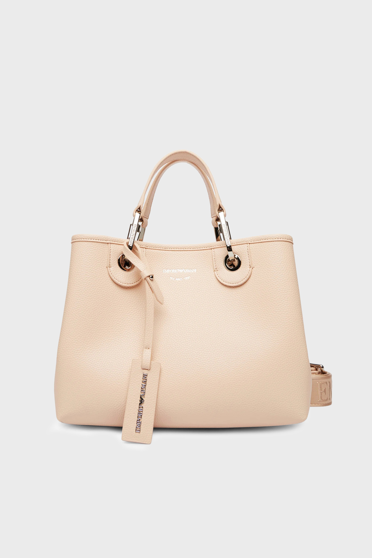 Emporio Armani Logolu Ayarlanabilir ve Çıkarilabilir Askılı Kadın Çanta EW000361 AF12036 M1332 PUDRA