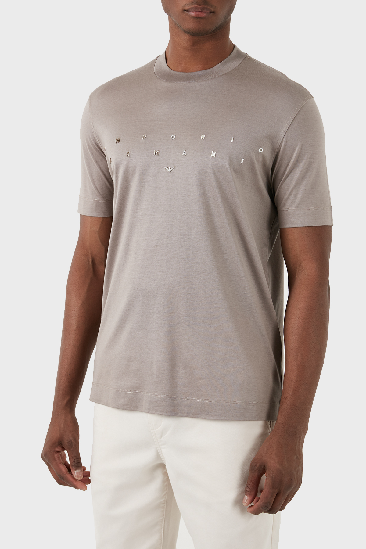 Emporio Armani Logolu Bisiklet Yaka Relaxed Fit Erkek T Shirt 3D1TA2 1JUVZ 06H3 KAHVE