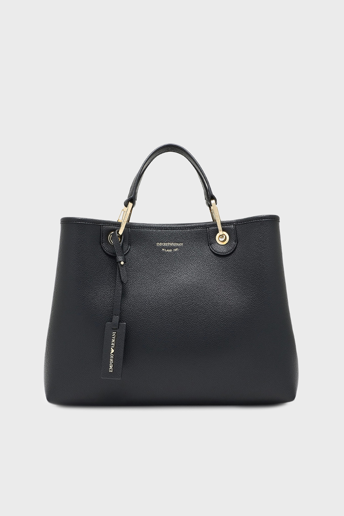Emporio Armani Logolu Çıkarılabilir Askılı Kadın Çanta EW000360 AF12103 MC032 SİYAH-GÜMÜŞ