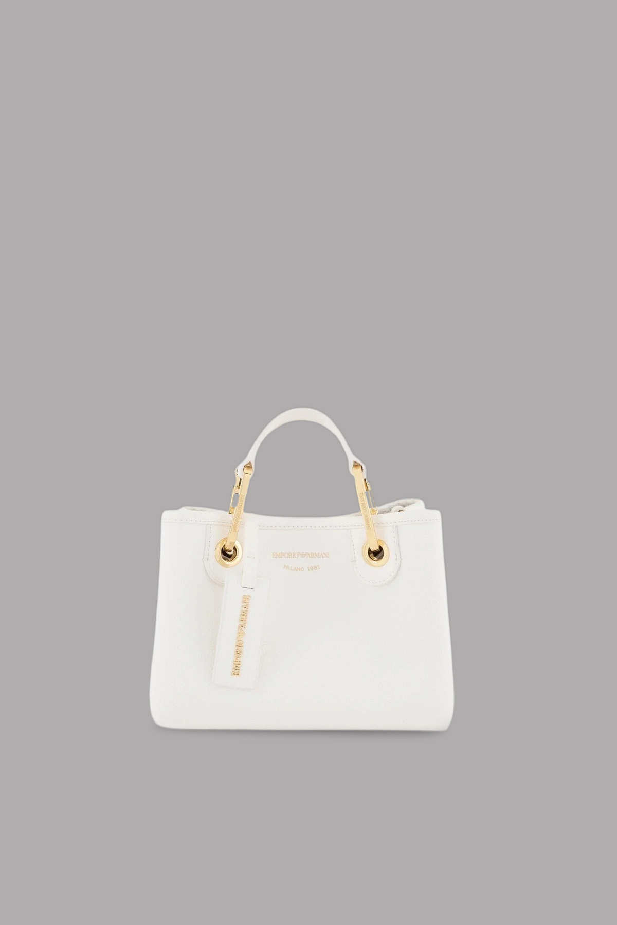 Emporio Armani Logolu Çıkarılabilir Askılı Kadın Çanta EW000361 AF12103 M0034 BEYAZ-GOLD