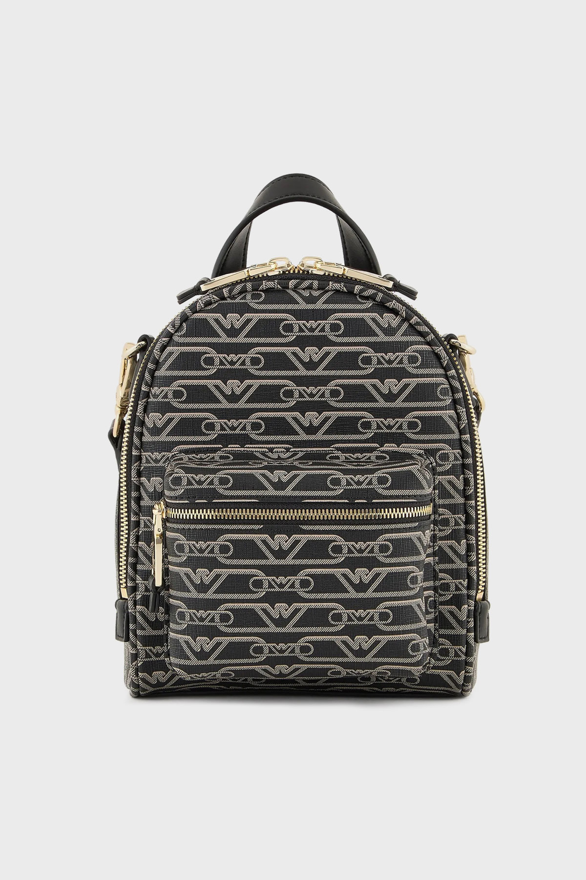 Emporio Armani Logolu Çıkarılabilir Omuz Askılı Kadın Çanta EW000358 AF11951 FC033 SİYAH-EKRU