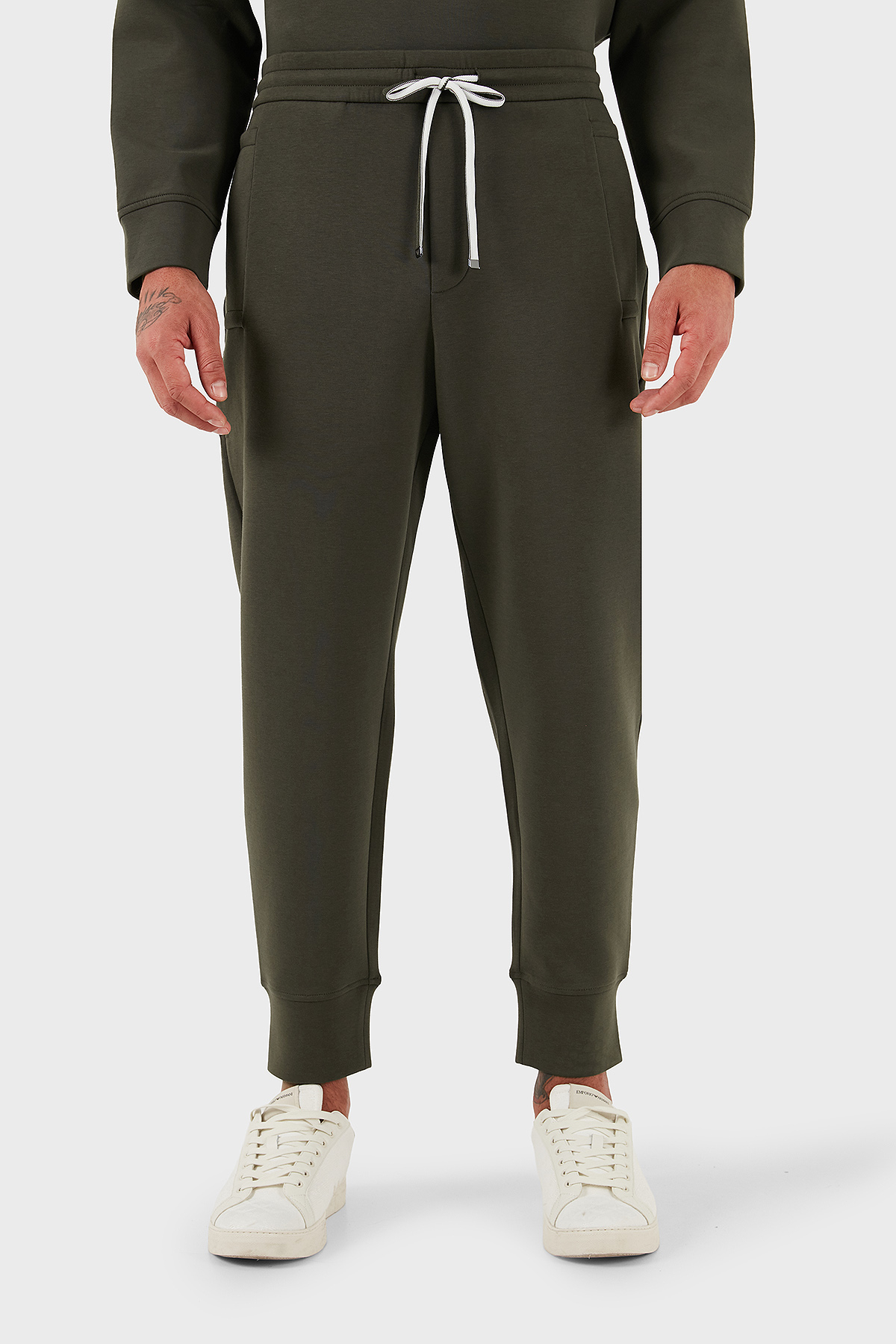 Emporio Armani Logolu Elastik Bel Bantlı Regular Fit Jogger Erkek Pantolon 8N1P92 1JHSZ U8120 HAKİ