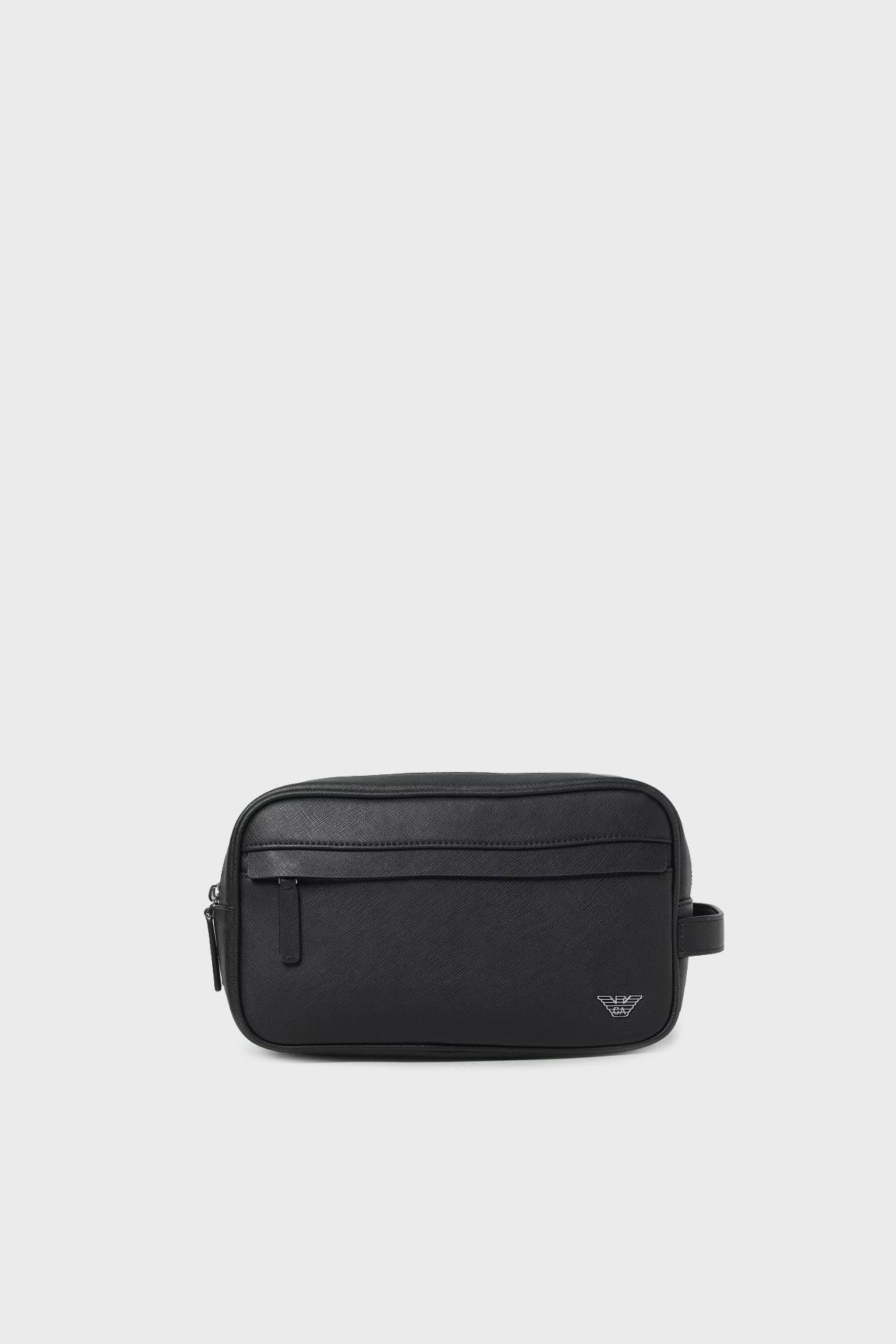 Emporio Armani Logolu Fermuarlı Erkek Traş Çantası Y4R546 Y138E 81072 SİYAH