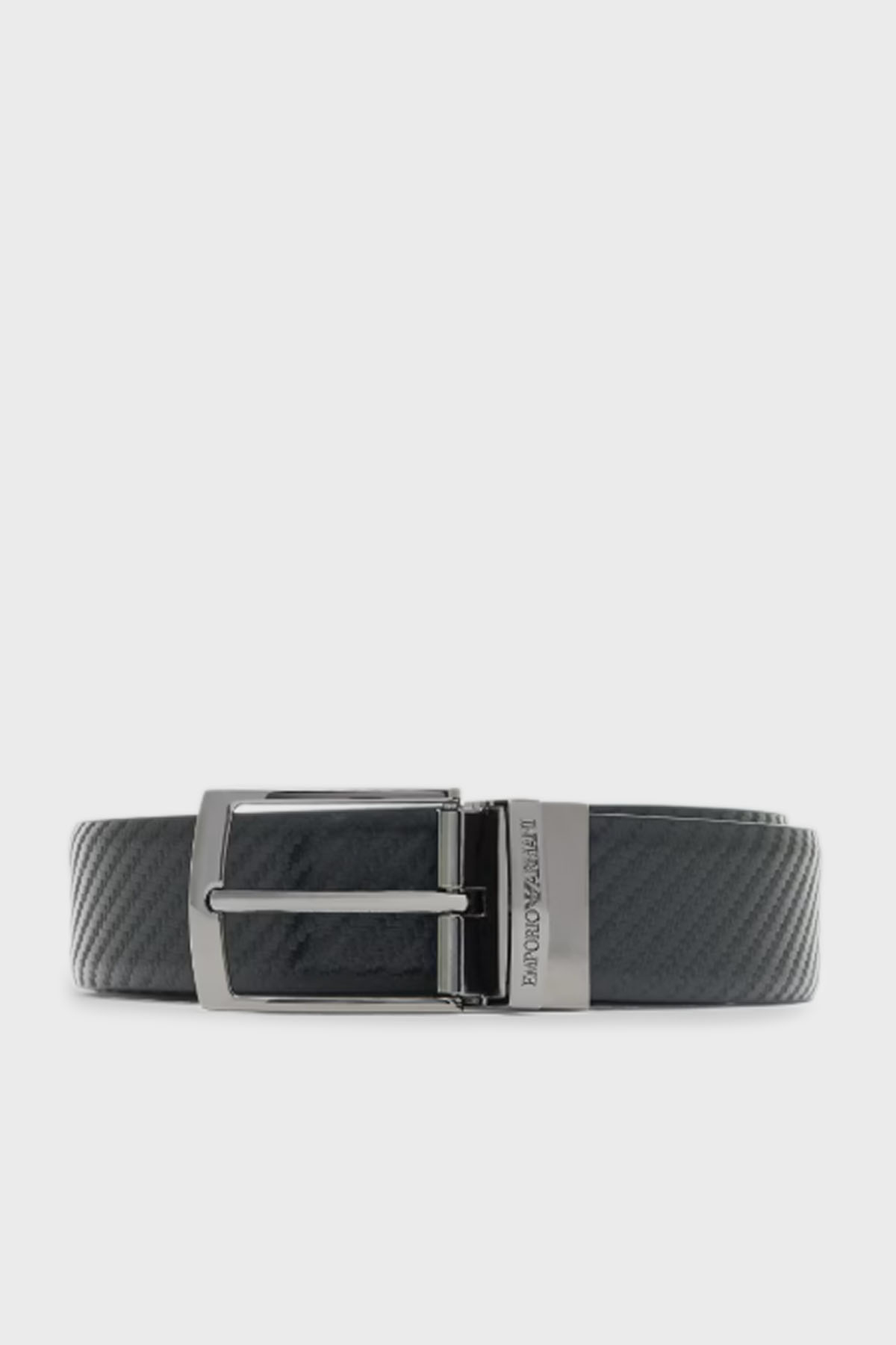 Emporio Armani Logolu Hakiki Deri Çift Taraflı Erkek Kemer EM003703 AF19586 MC012 SİYAH