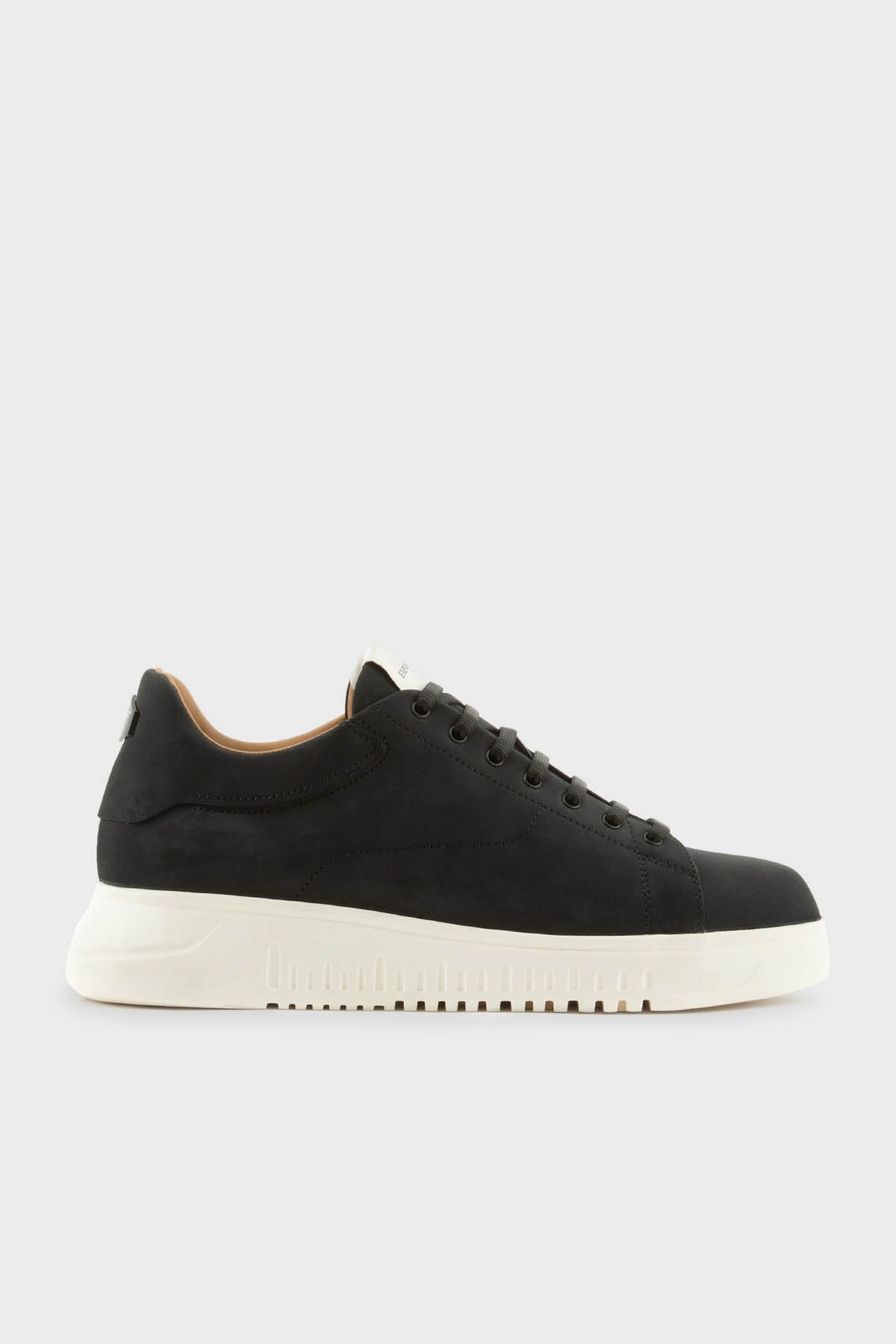Emporio Armani Logolu Hakiki Deri Kalın Taban Sneaker Erkek Ayakkabı EM003663 AF19998 UC001 SİYAH