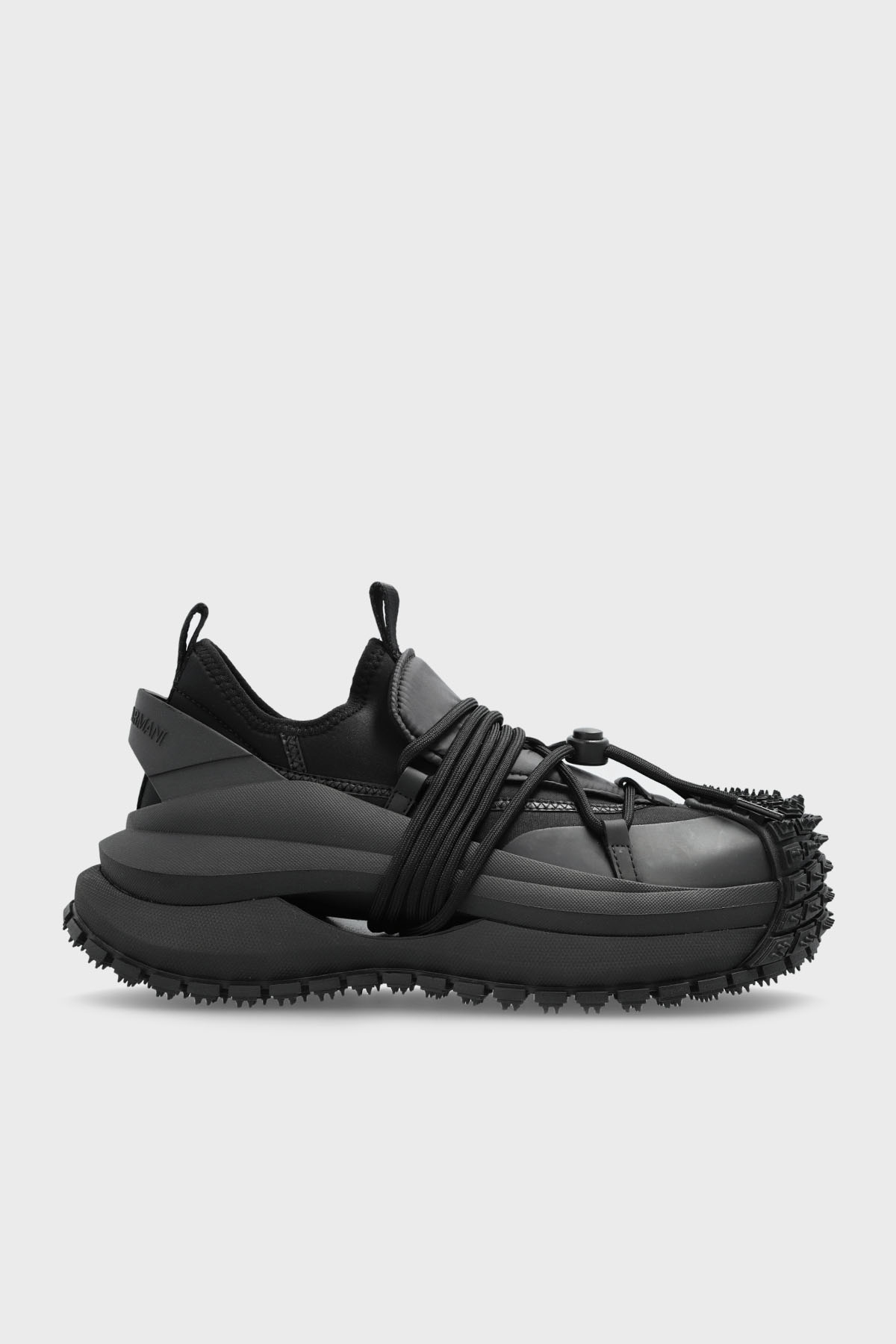 Emporio Armani Logolu Kalın Taban Sneaker Erkek Ayakkabı EM003915 AF20463 UC001 SİYAH