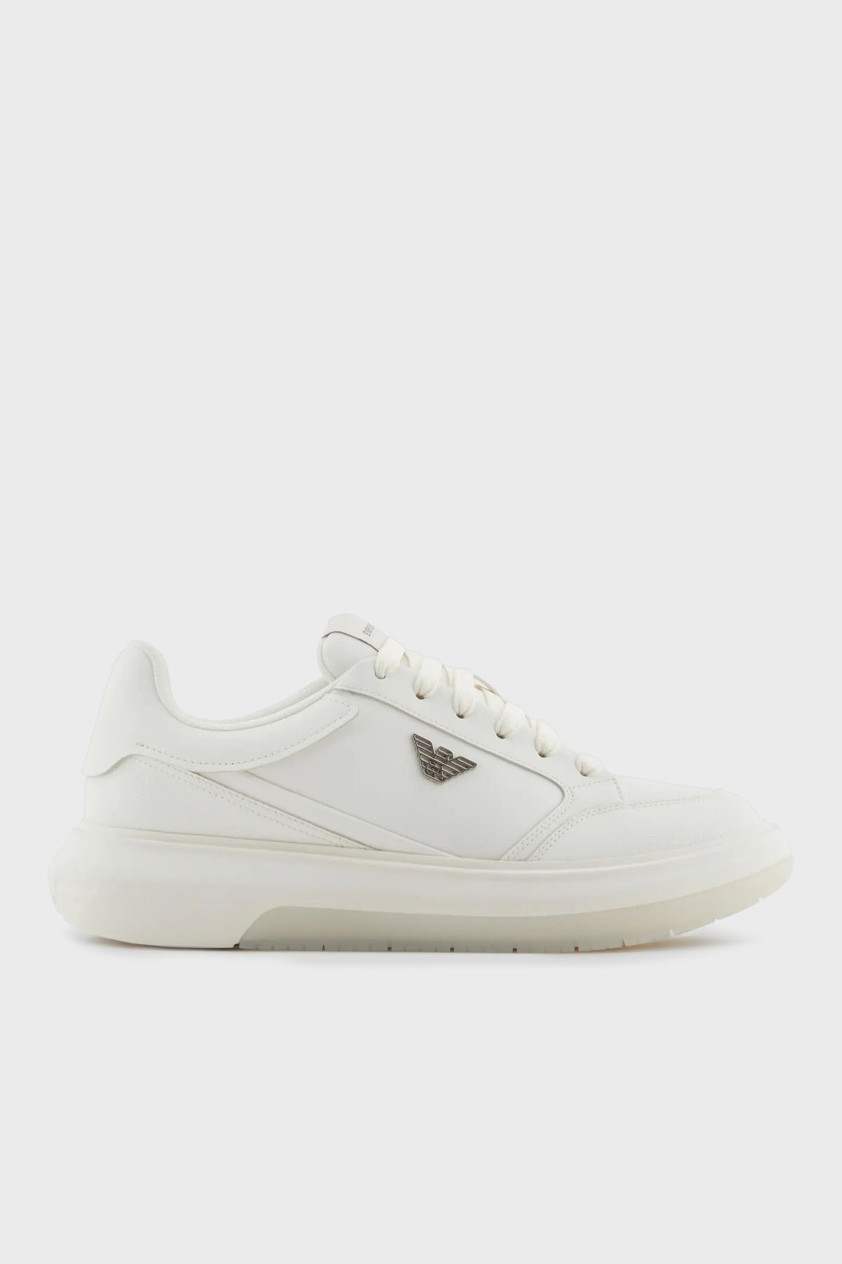 Emporio Armani Logolu Kalın Taban Sneaker Erkek Ayakkabı X4X633 XR325 M801 BEYAZ