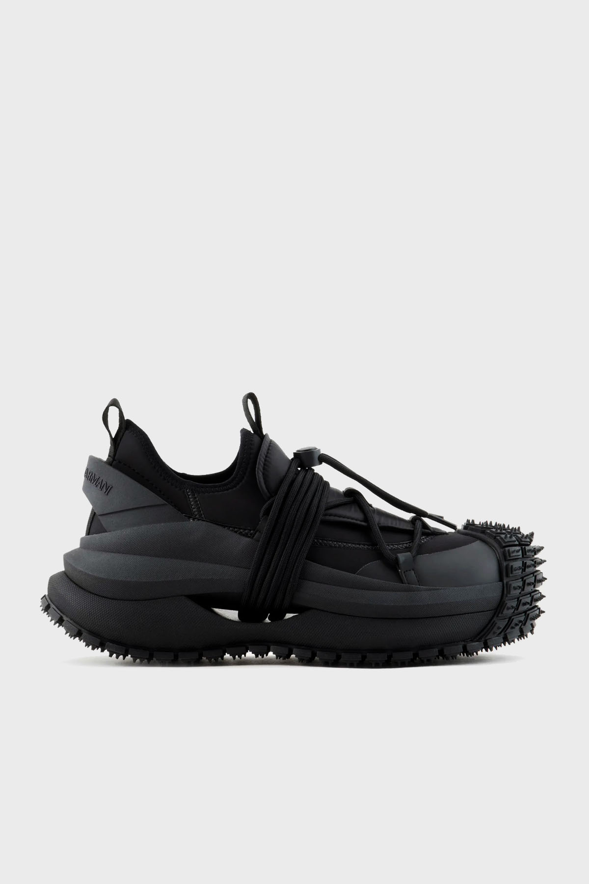 Emporio Armani Logolu Kalın Tabanlı Sneaker Erkek Ayakkabı X4X653 XR083 00002 SİYAH