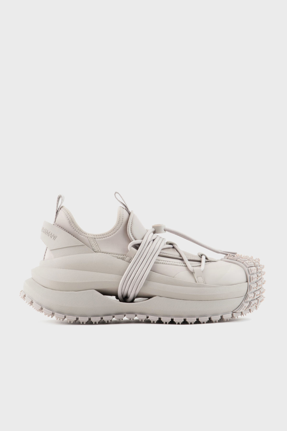 Emporio Armani Logolu Kalın Tabanlı Sneaker Erkek Ayakkabı X4X653 XR083 00930 GRİ