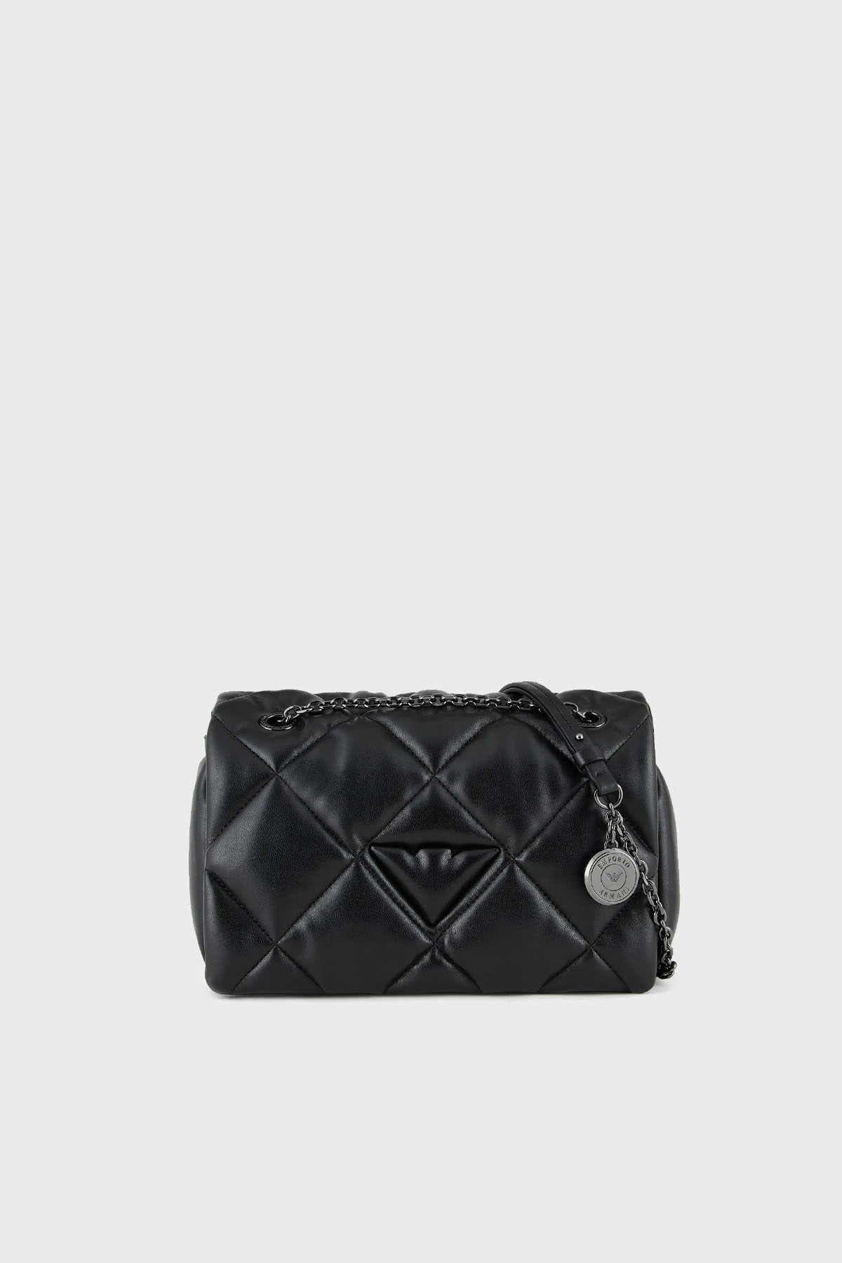 Emporio Armani Logolu  Kapitoneli Ayarlanabilir Askılı Kadın Çanta Y3B208 YWJ8I 80001 SİYAH