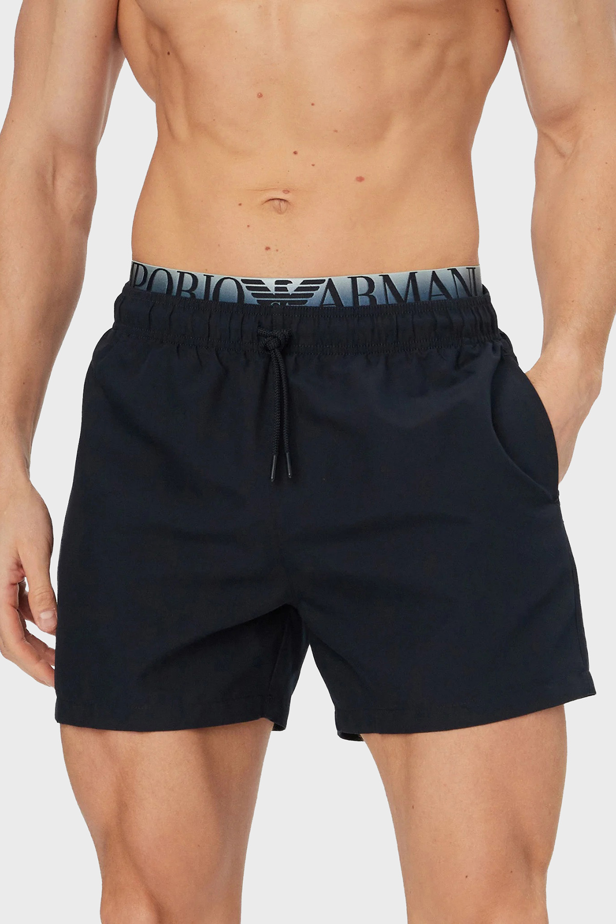 Emporio Armani Logolu Mayo Short Erkek Deniz Şortu EM000686 AF20432 UB102 LACİVERT