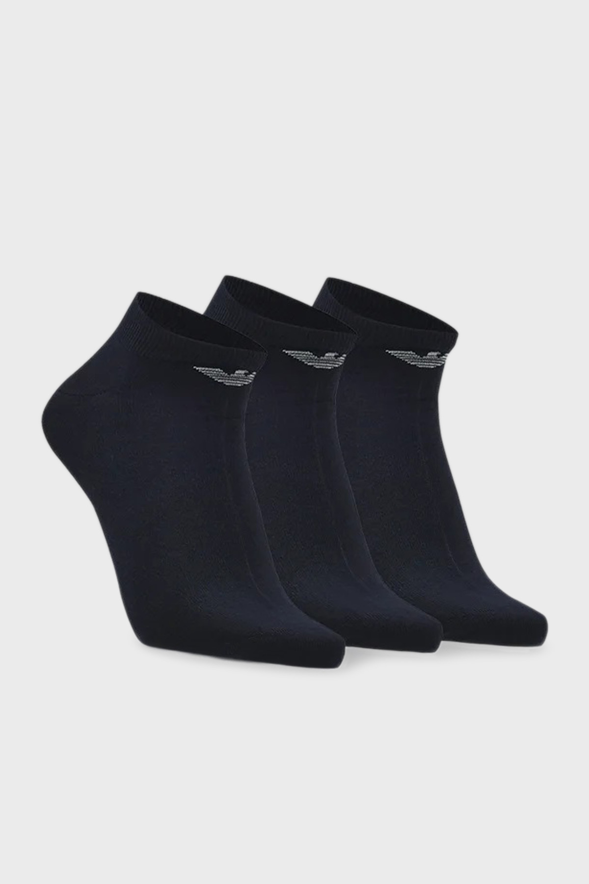 Emporio Armani Logolu Pamuklu 3 Pack Erkek Çorap EM000550 AF14446 MB082 MAVİ