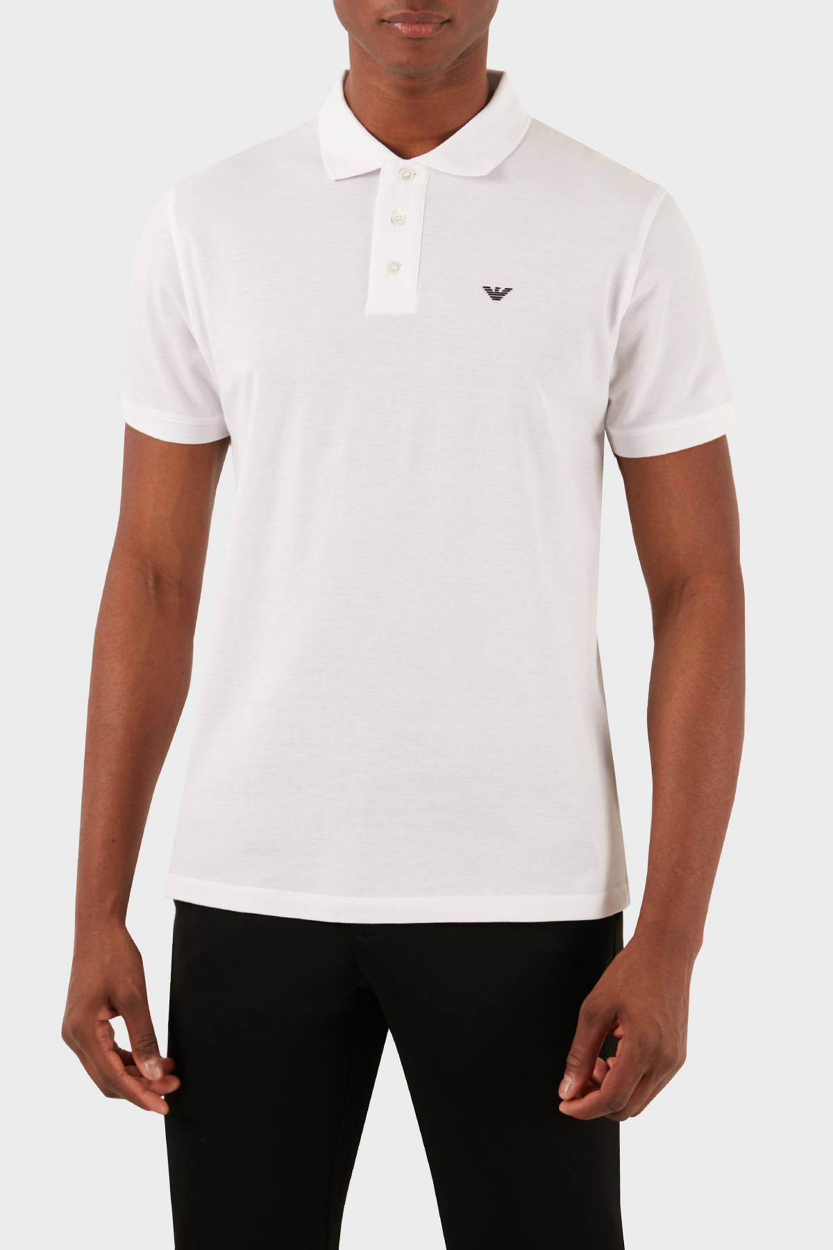 Emporio Armani Logolu Pamuklu Regular Fit Erkek Polo Yaka T Shirt 8N1FQ2 1JTKZ 0100 BEYAZ