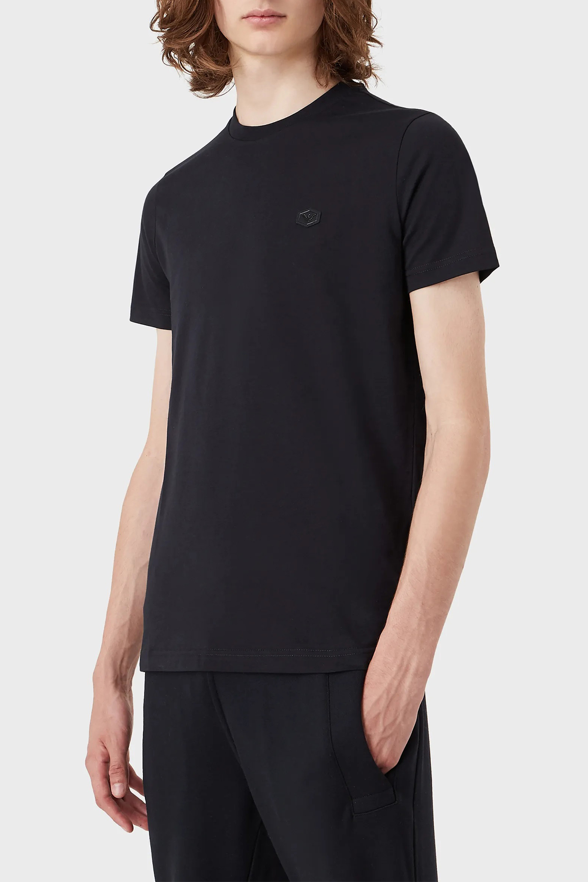 Emporio Armani Logolu Regular Fit Bisiklet Yaka % 100 Pamuk Erkek T Shirt 8N1TQ6 1JRGZ 0920 LACİVERT