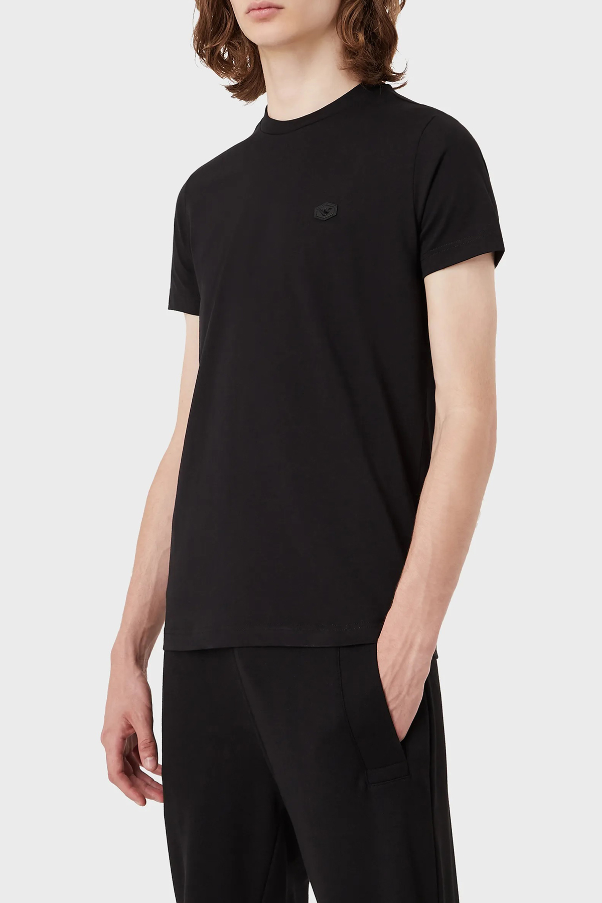 Emporio Armani Logolu Regular Fit Bisiklet Yaka % 100 Pamuk Erkek T Shirt 8N1TQ6 1JRGZ 0999 SİYAH