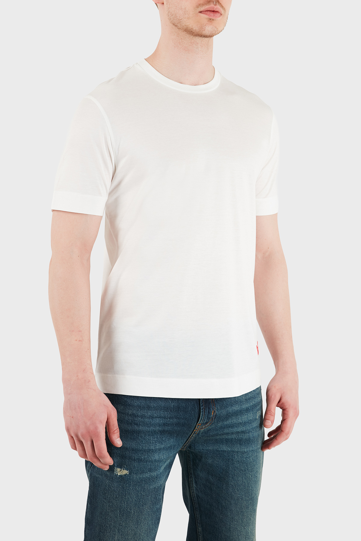 Emporio Armani Logolu Regular Fit Bisiklet Yaka Erkek T Shirt EM005243 AF13747 U0003 BEYAZ