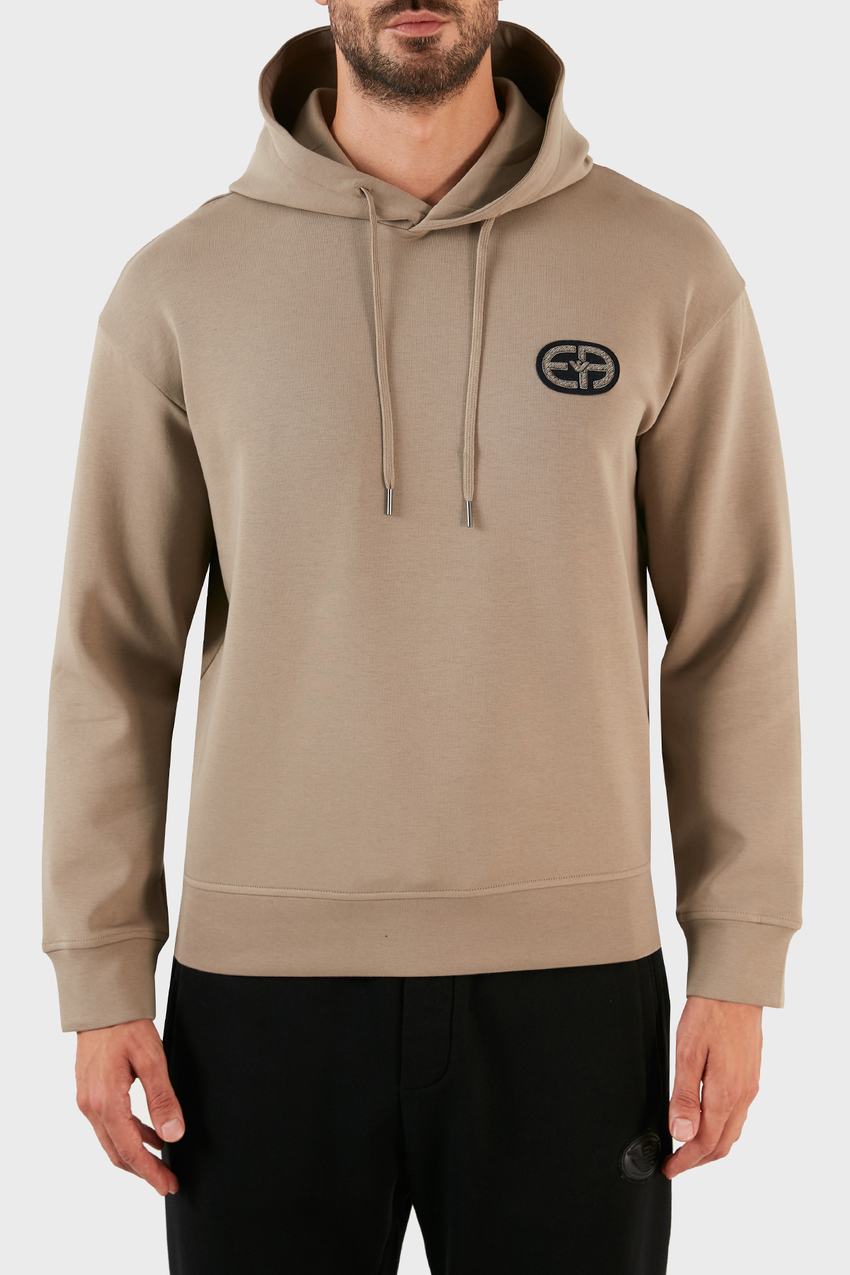 Emporio Armani Logolu Regular Fit Kapüşonlu Pamuklu Erkek Sweat 6L1M84 1JHSZ 0137 AÇIK YEŞİL