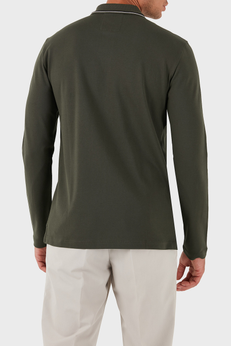 Emporio Armani Logolu Regular Fit Pamuklu Uzun Kollu Erkek Polo