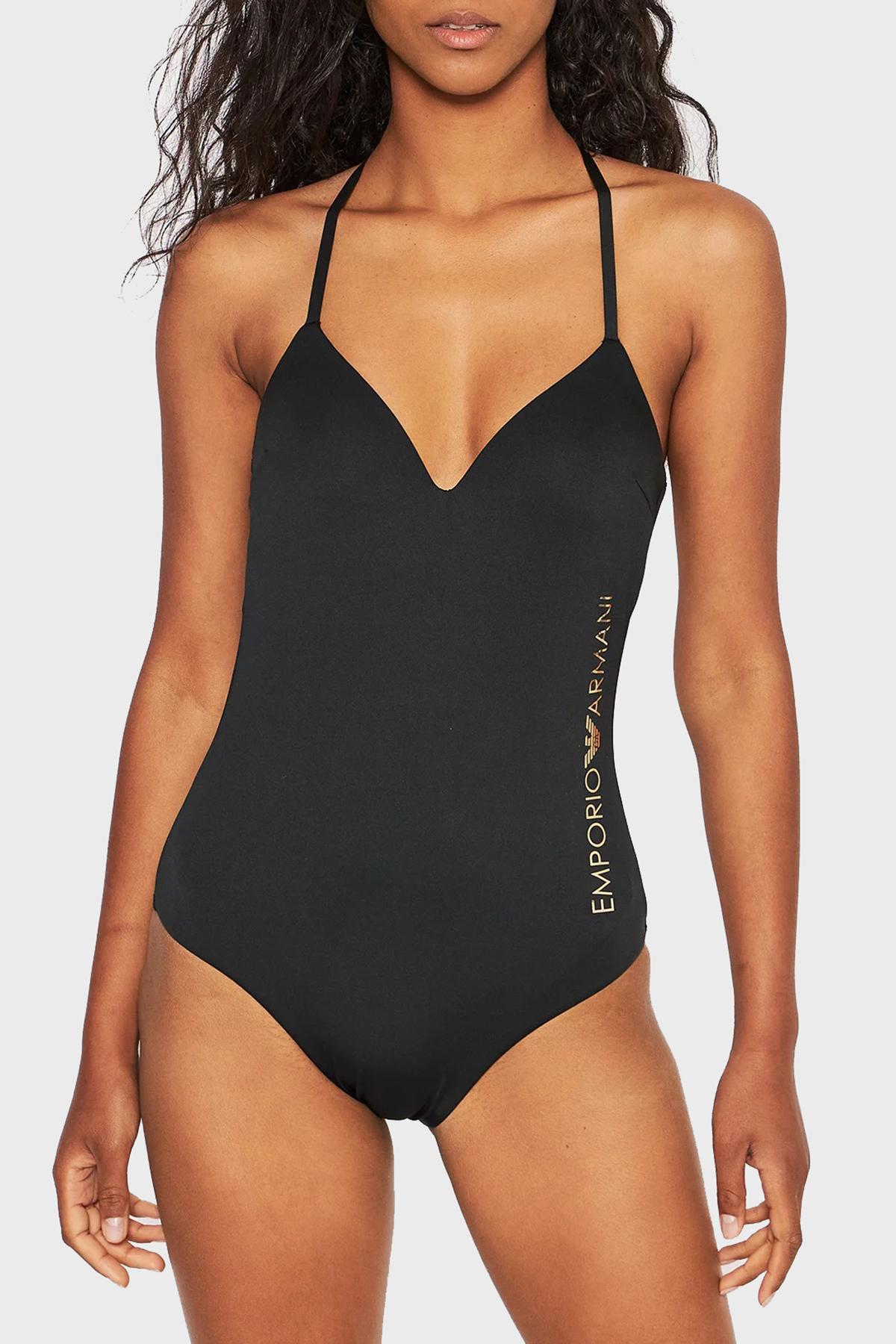 Emporio Armani Logolu Sırt Detaylı Kadın Mayo S 262642 2R300 00020 SİYAH