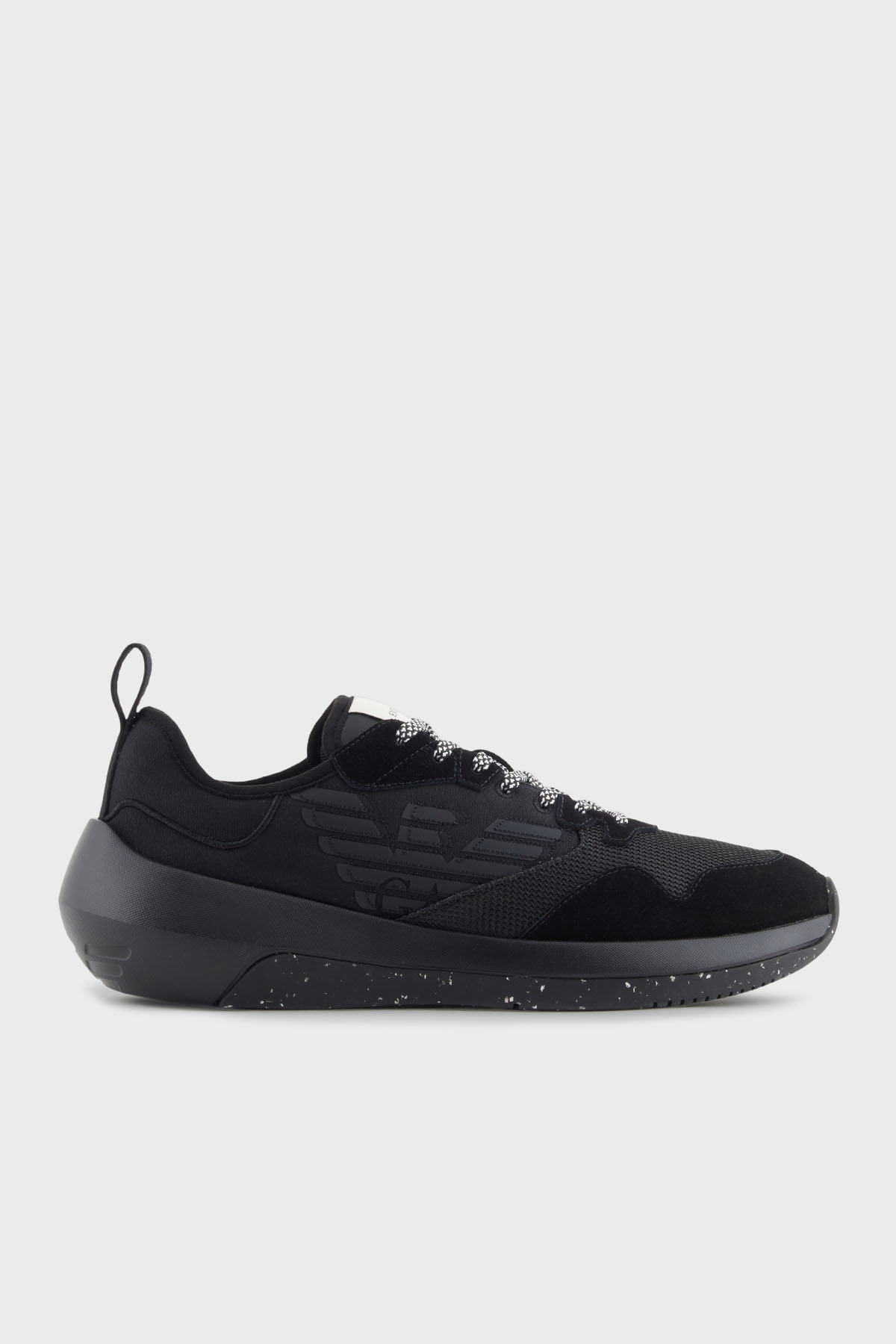Emporio Armani Logolu Sneaker Erkek Ayakkabı EM003667 AF19533 UC001 SİYAH