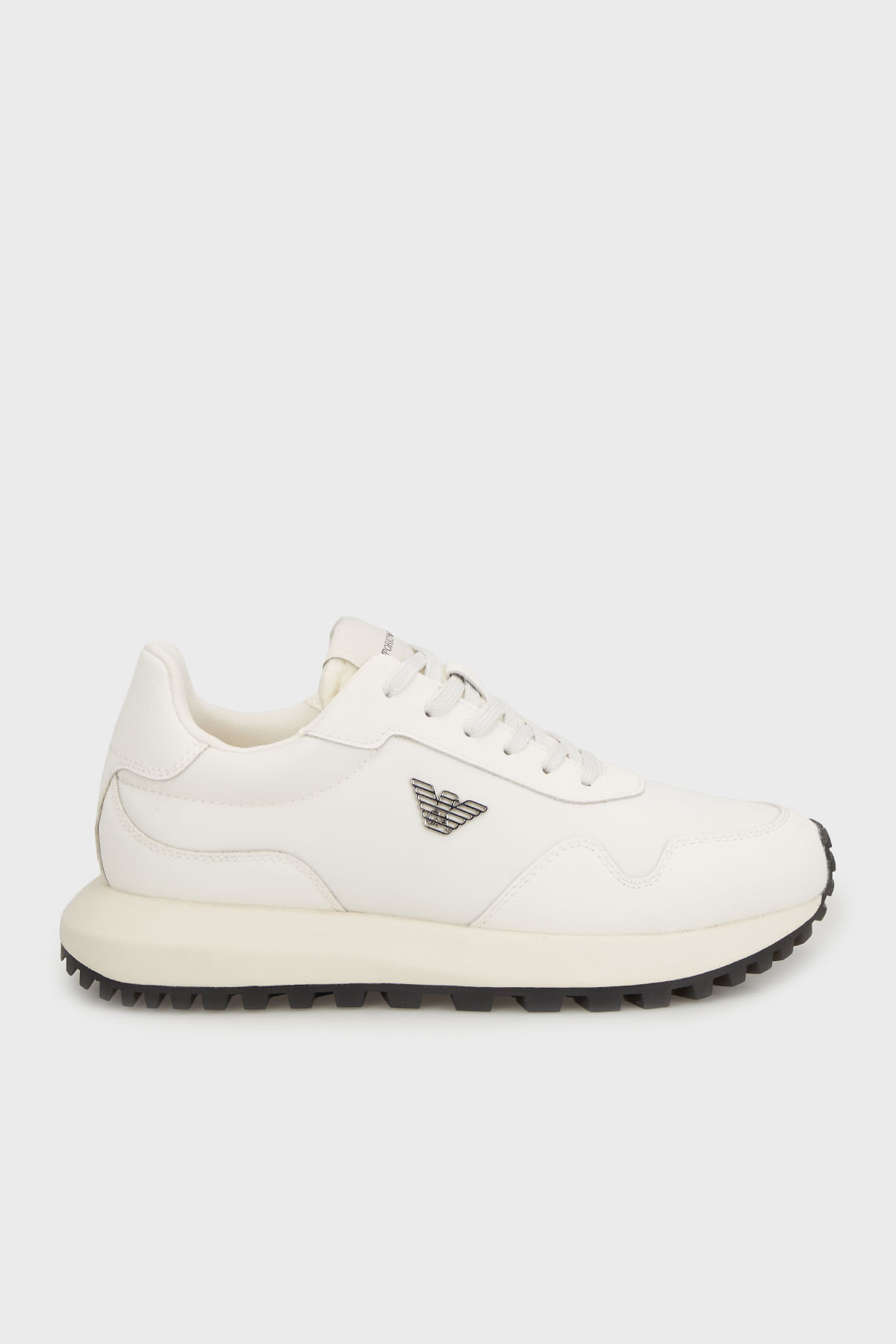 Emporio Armani Logolu Sneaker Erkek Ayakkabı EM003738 AF19532 M0107 BEYAZ