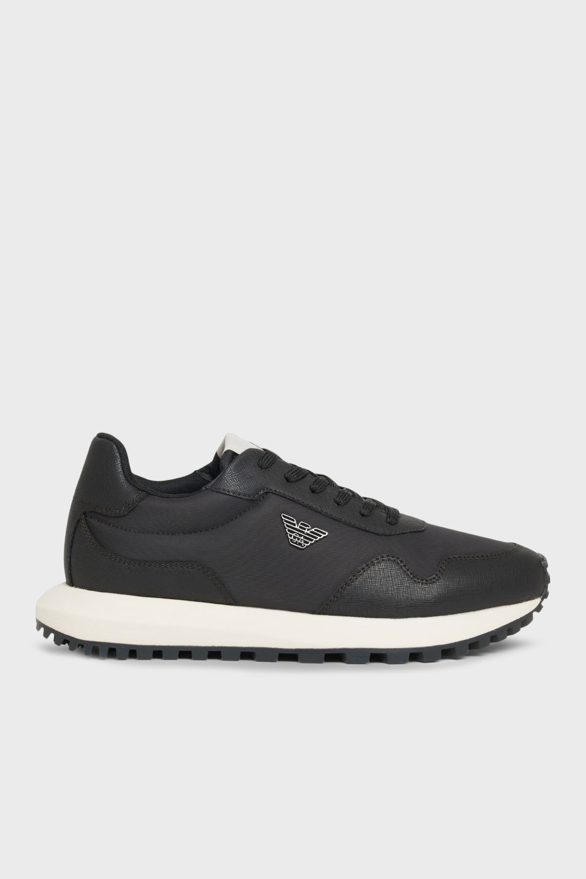 Emporio Armani Logolu Sneaker Erkek Ayakkabı EM003738 AF19532 M6302 KOYU KAHVE