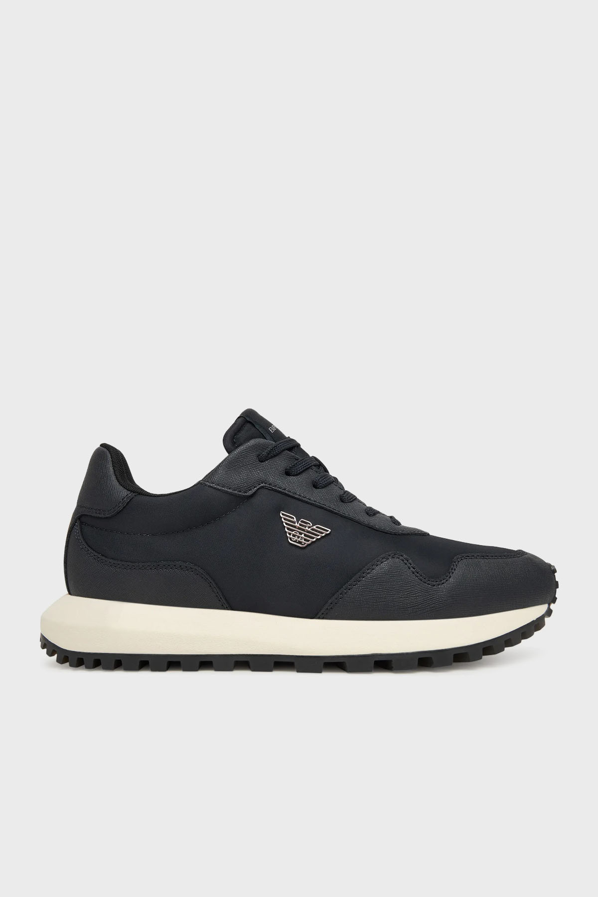 Emporio Armani Logolu Sneaker Erkek Ayakkabı EM003738 AF19532 MB007 LACİVERT