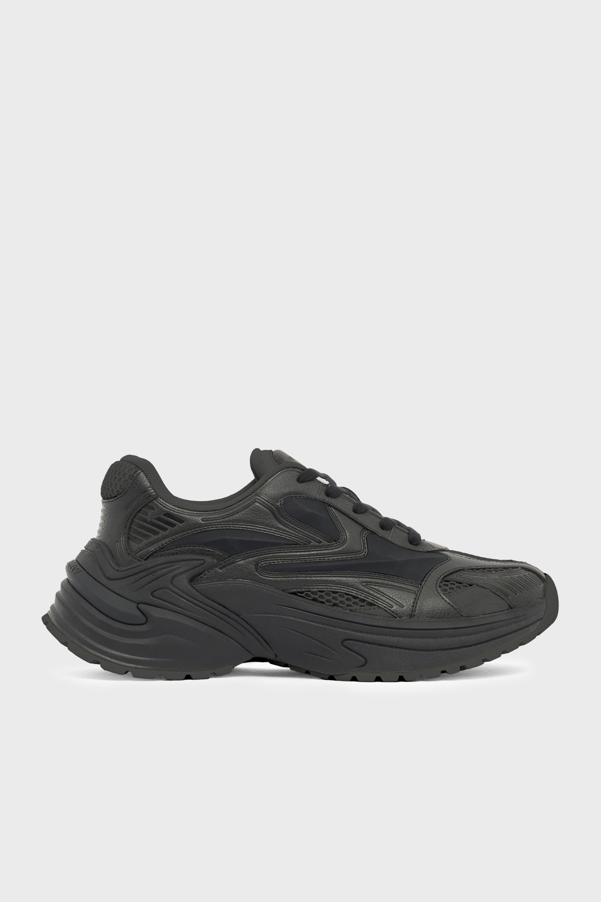 Emporio Armani Logolu Sneaker Erkek Ayakkabı EM004829 AF23185 MC419 SİYAH