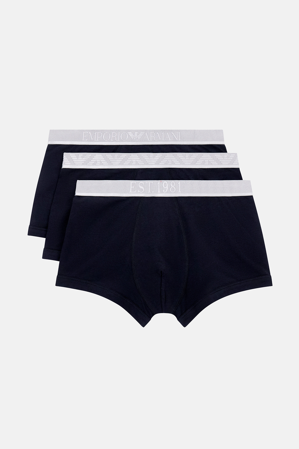 Emporio Armani Logolu Streç Pamuklu 3 Pack Erkek Boxer EM000259 AF10780 MC406 SİYAH