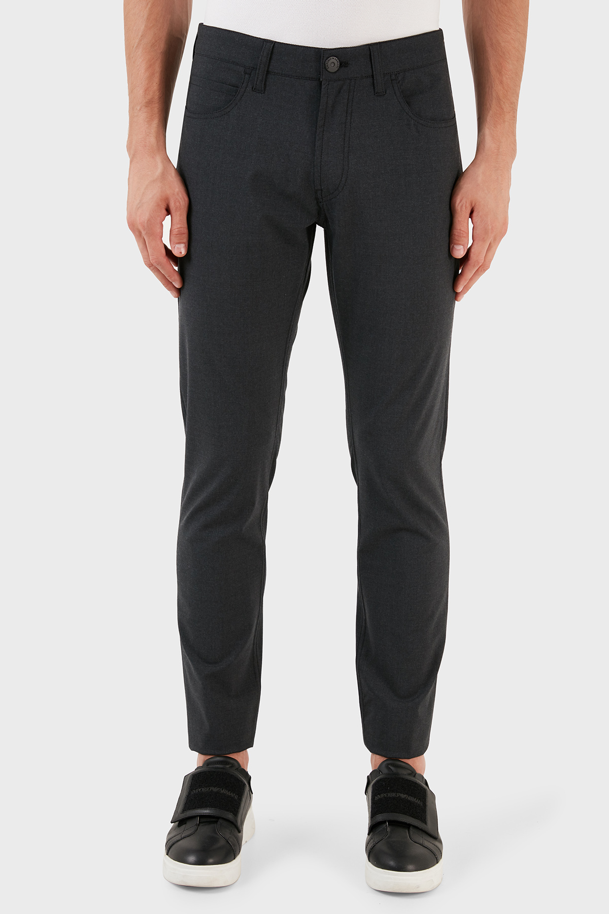 Emporio Armani Normal Bel Slim Fit Yünlü Erkek Pantolon H41PJ5 01506 630 ANTRASİT