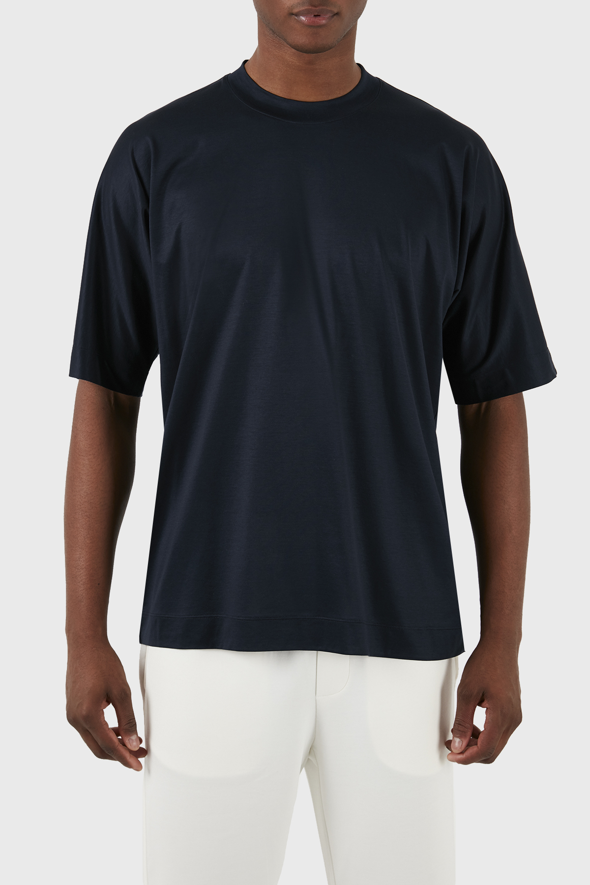 Emporio Armani Oversize Fit Bisiklet Yaka Erkek T Shirt 3D1TG2 1JUVZ 0920 LACİVERT