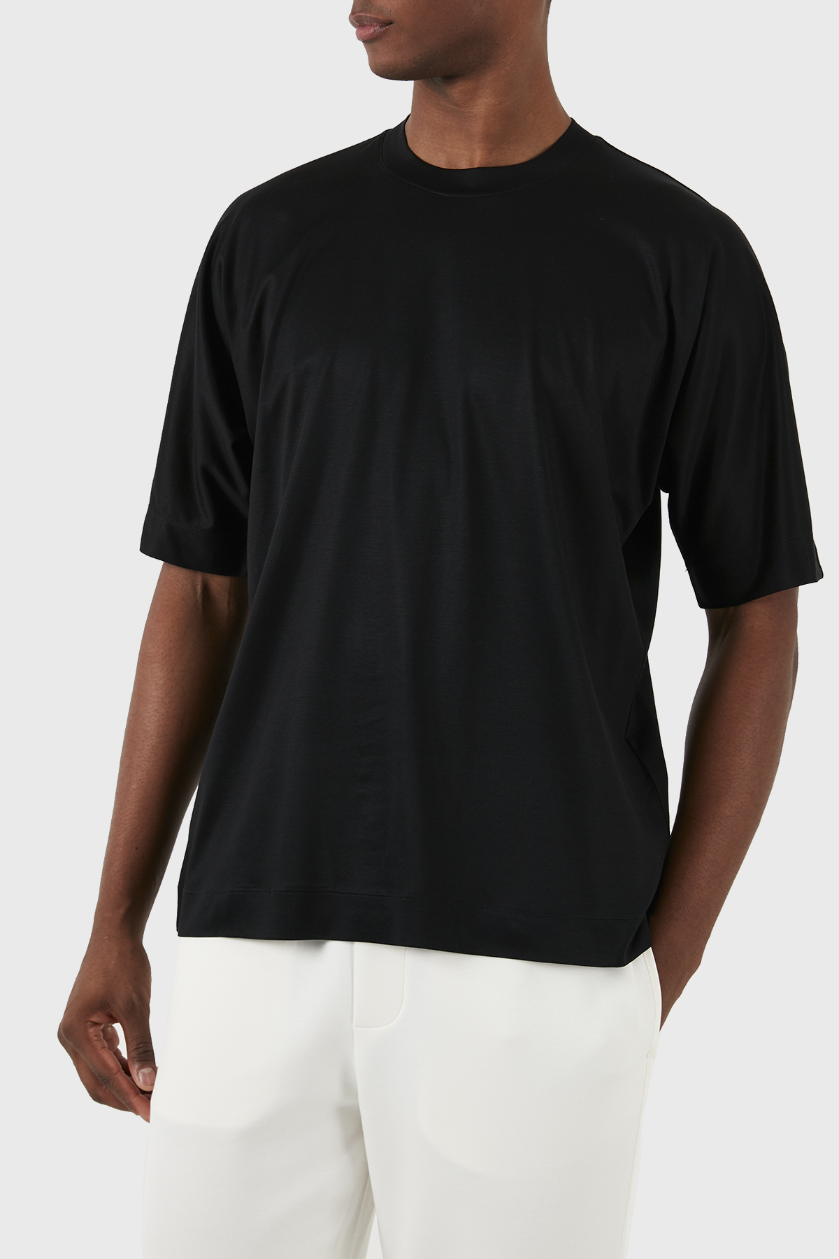Emporio Armani Oversize Fit Bisiklet Yaka Erkek T Shirt 3D1TG2 1JUVZ 0999 SİYAH