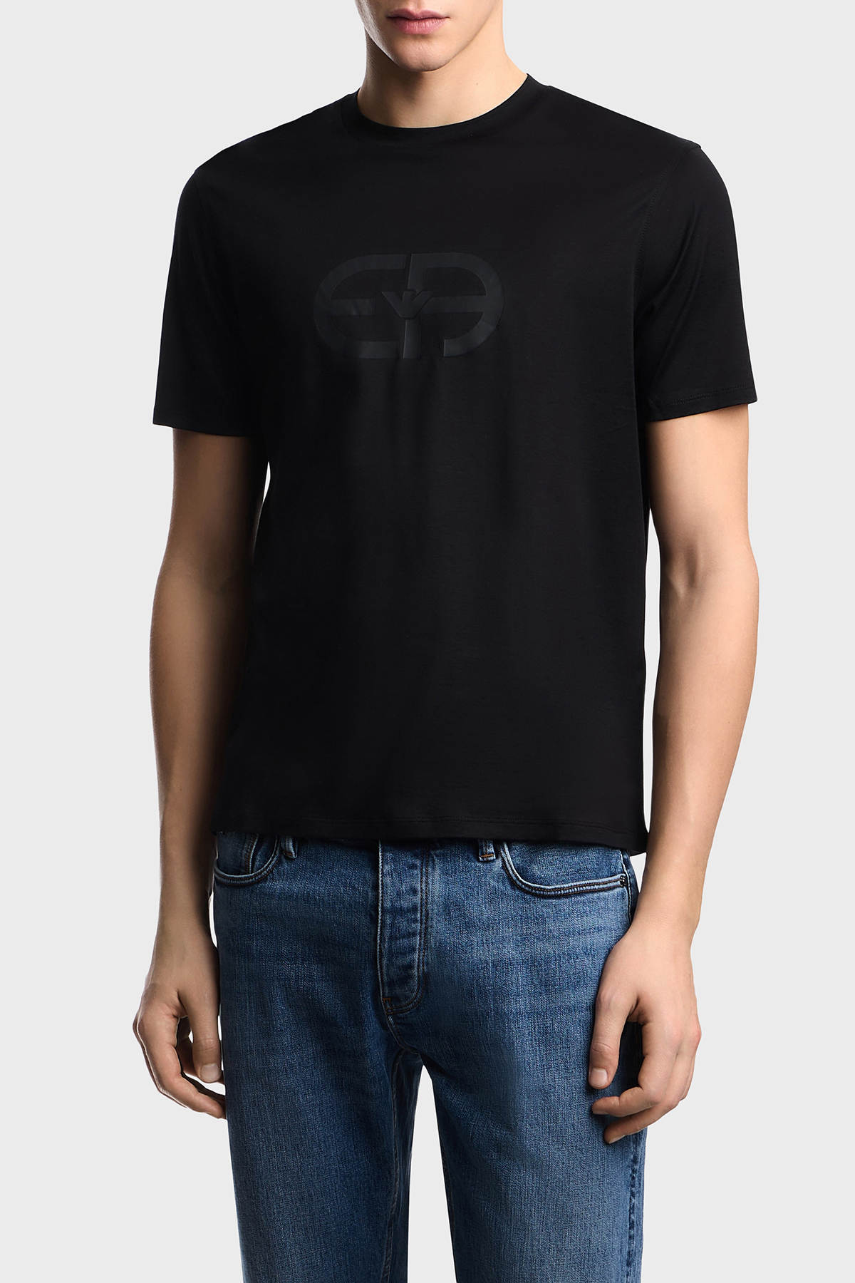 Emporio Armani Pamuk Karışımlı Regular Fit Bisiklet Yaka Erkek T Shirt EM004581 AF10017 UC001 SİYAH