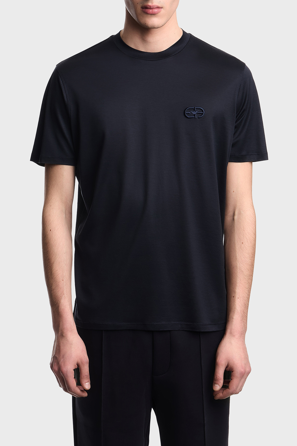 Emporio Armani Pamuk Karışımlı Regular Fit Bisiklet Yaka Erkek T Shirt EM004585 AF10017 UB118 LACİVERT